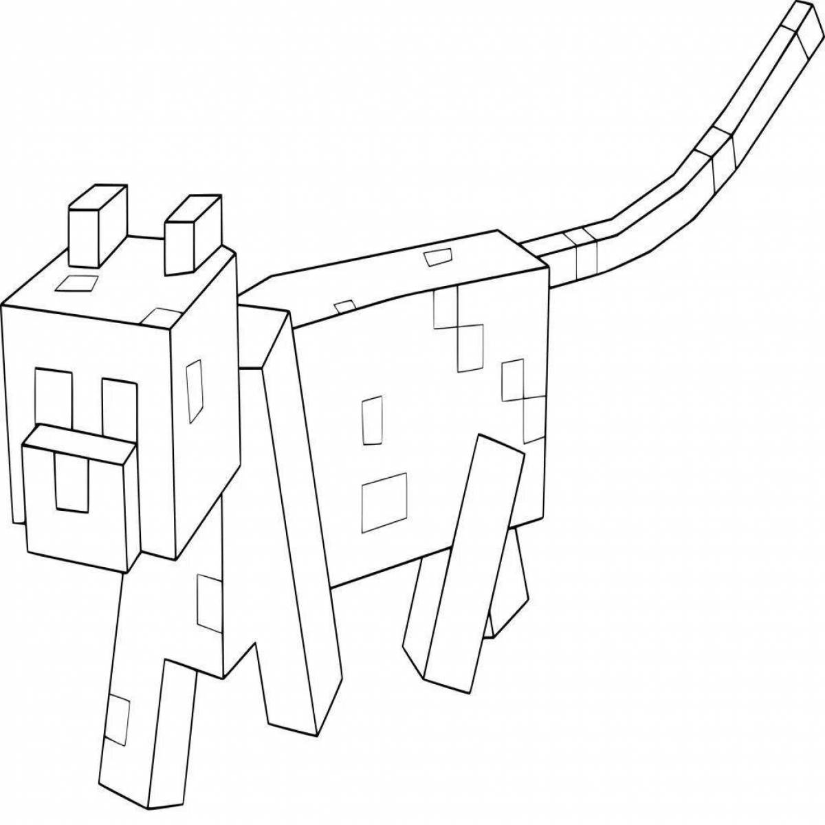 Vibrant minecraft sheep coloring page