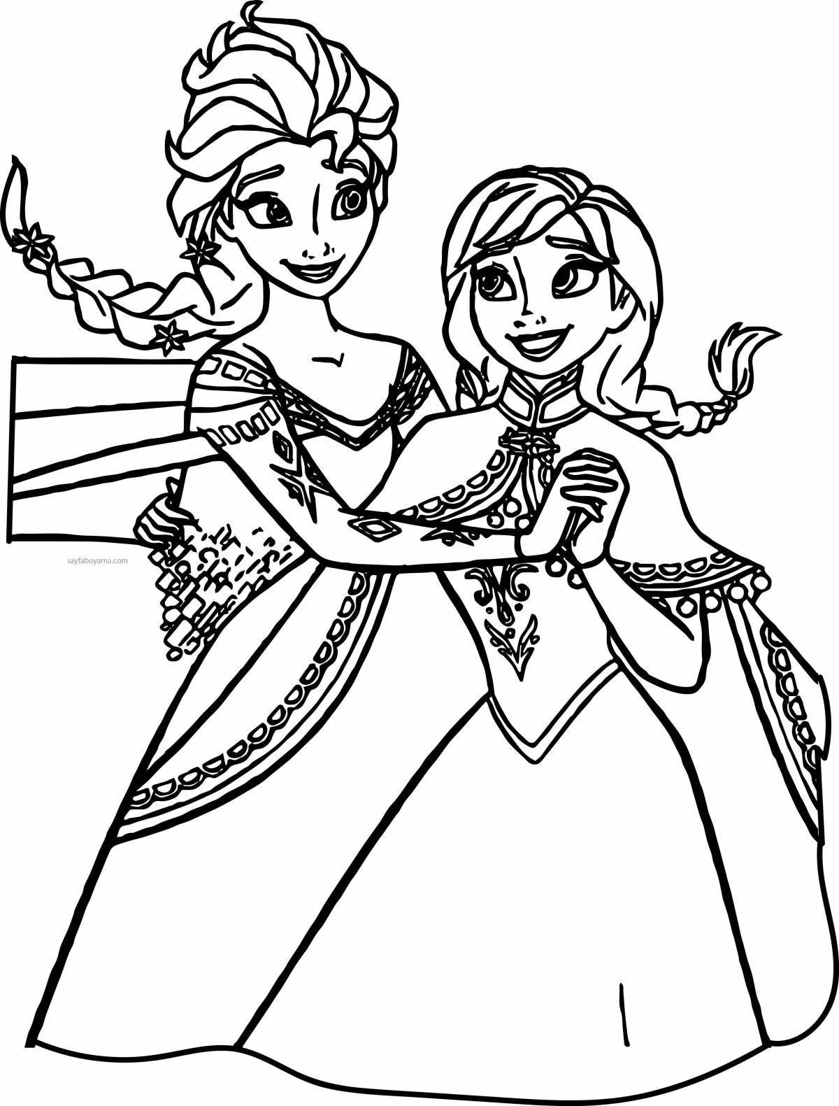 Coloring book for girls anna
