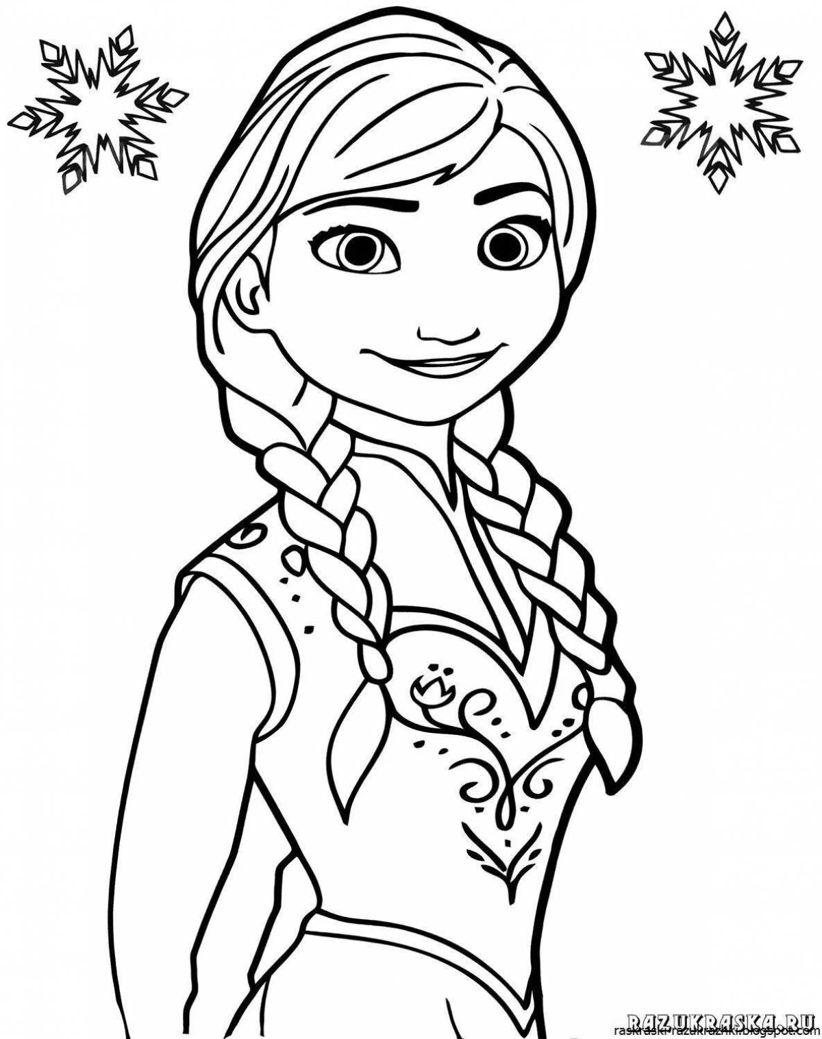 Animated coloring for girls anna