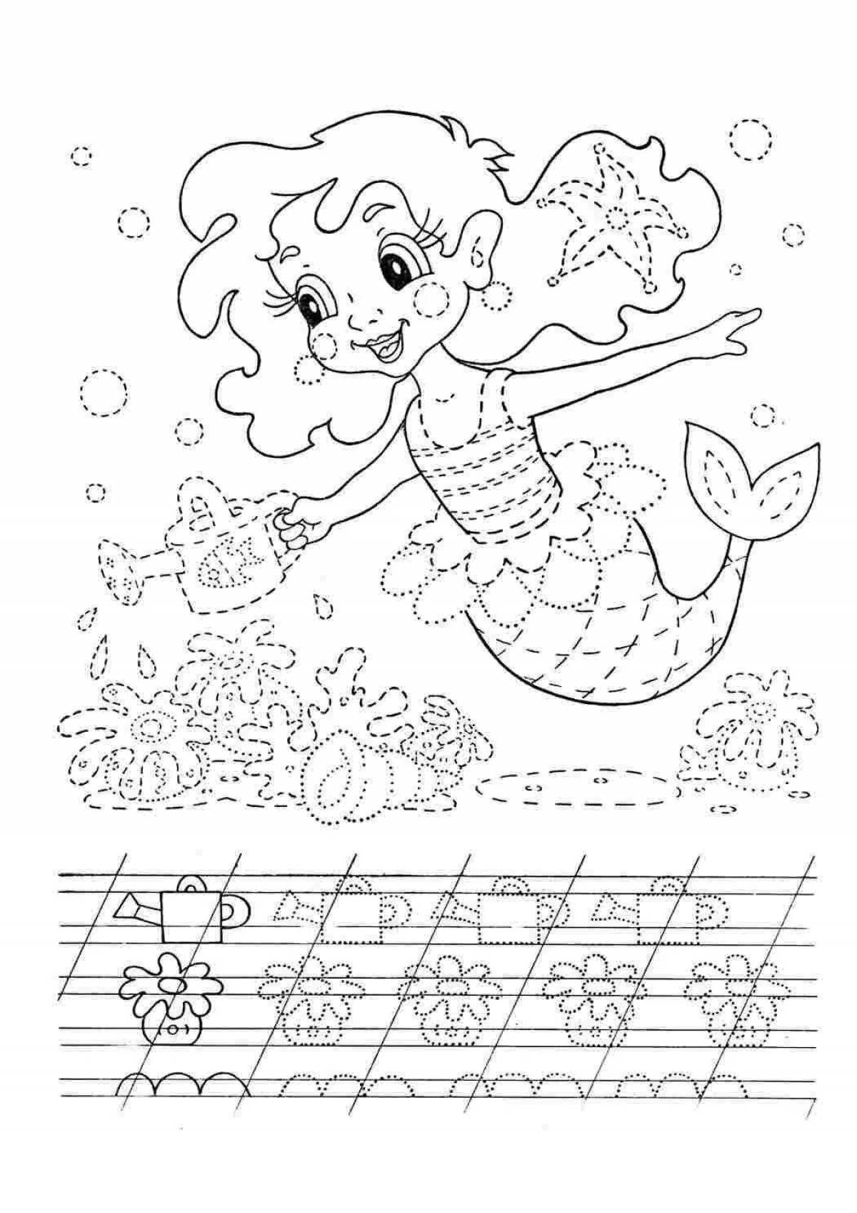 Coloring book for girls educational