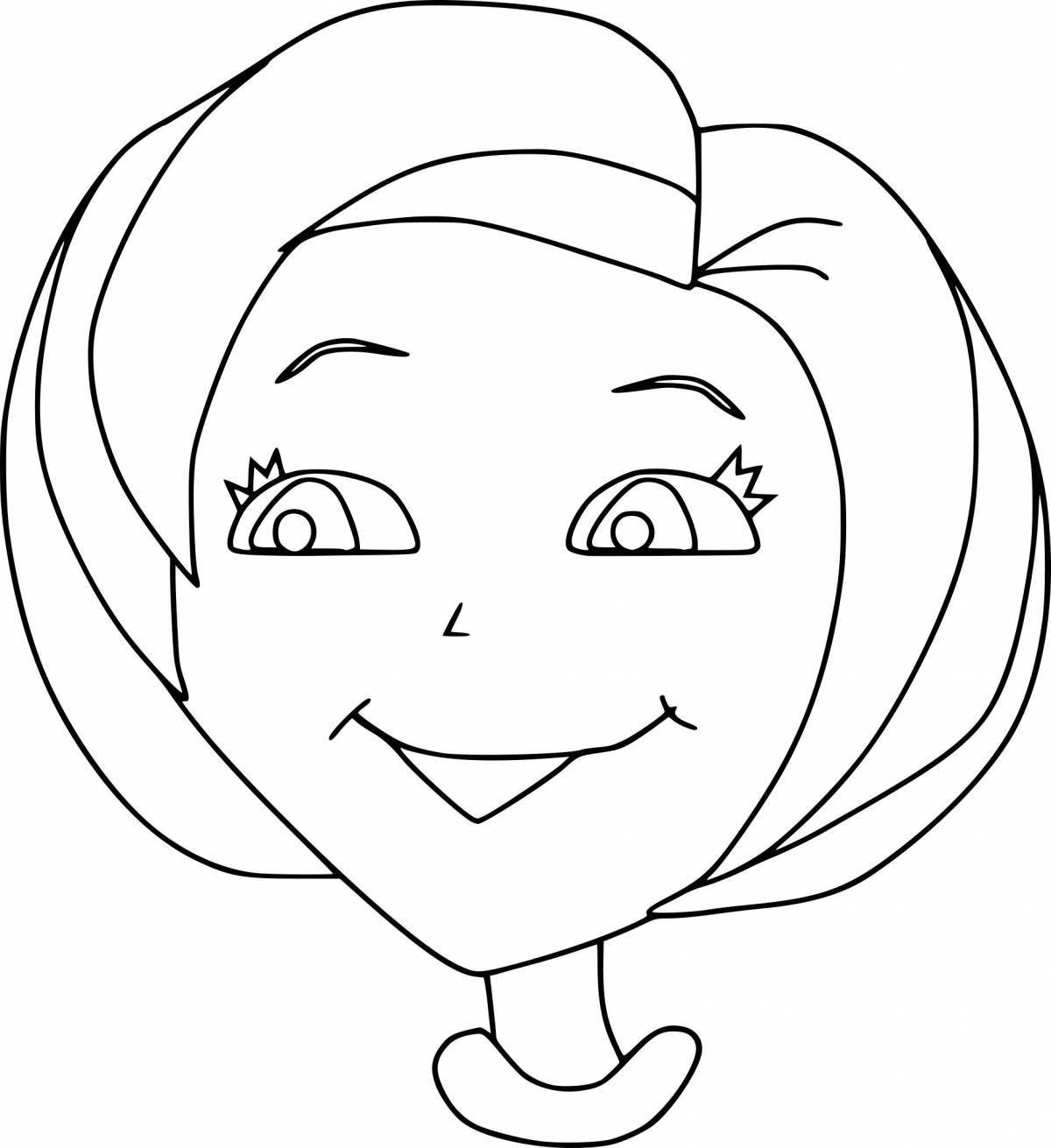 Live face coloring page