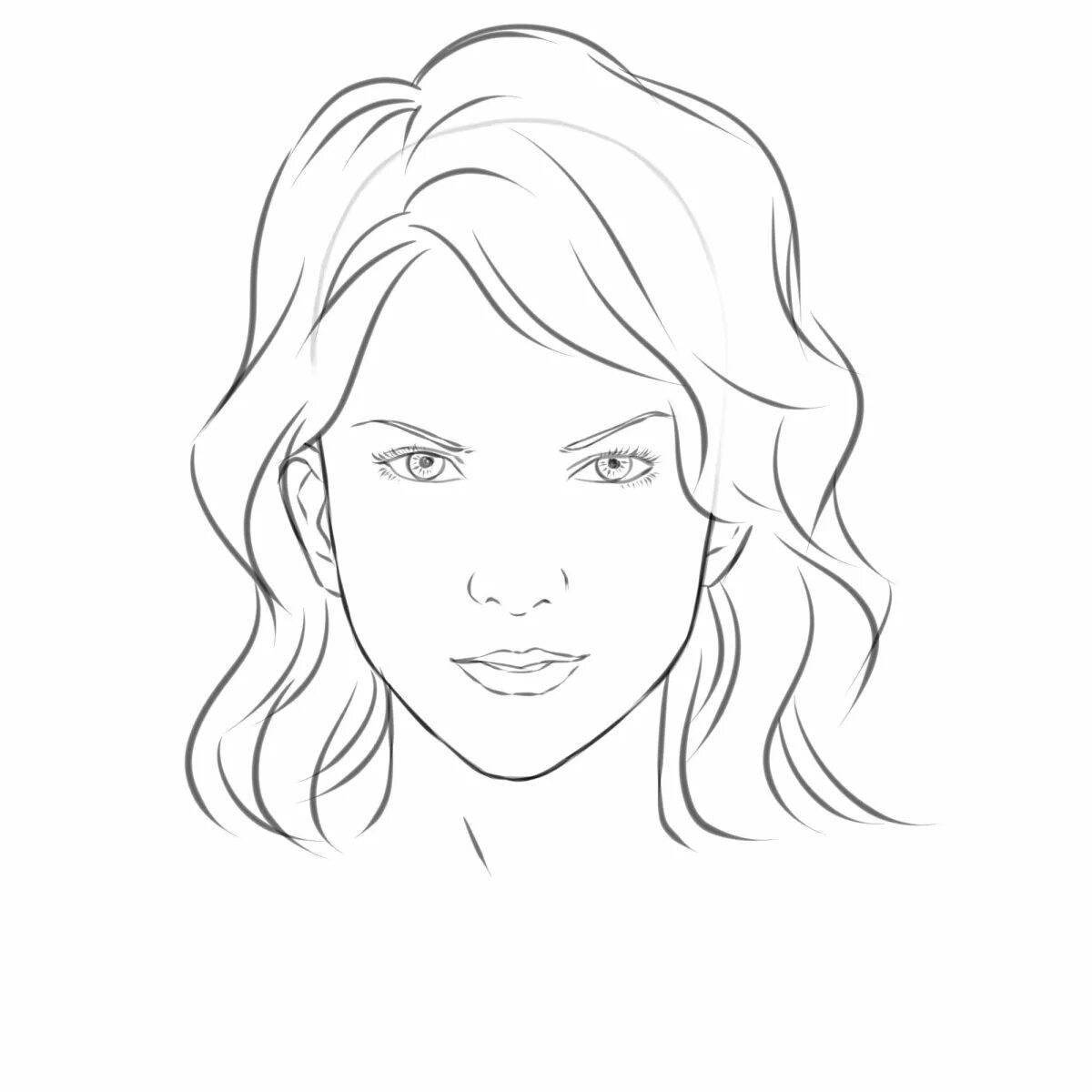 Magic face coloring page