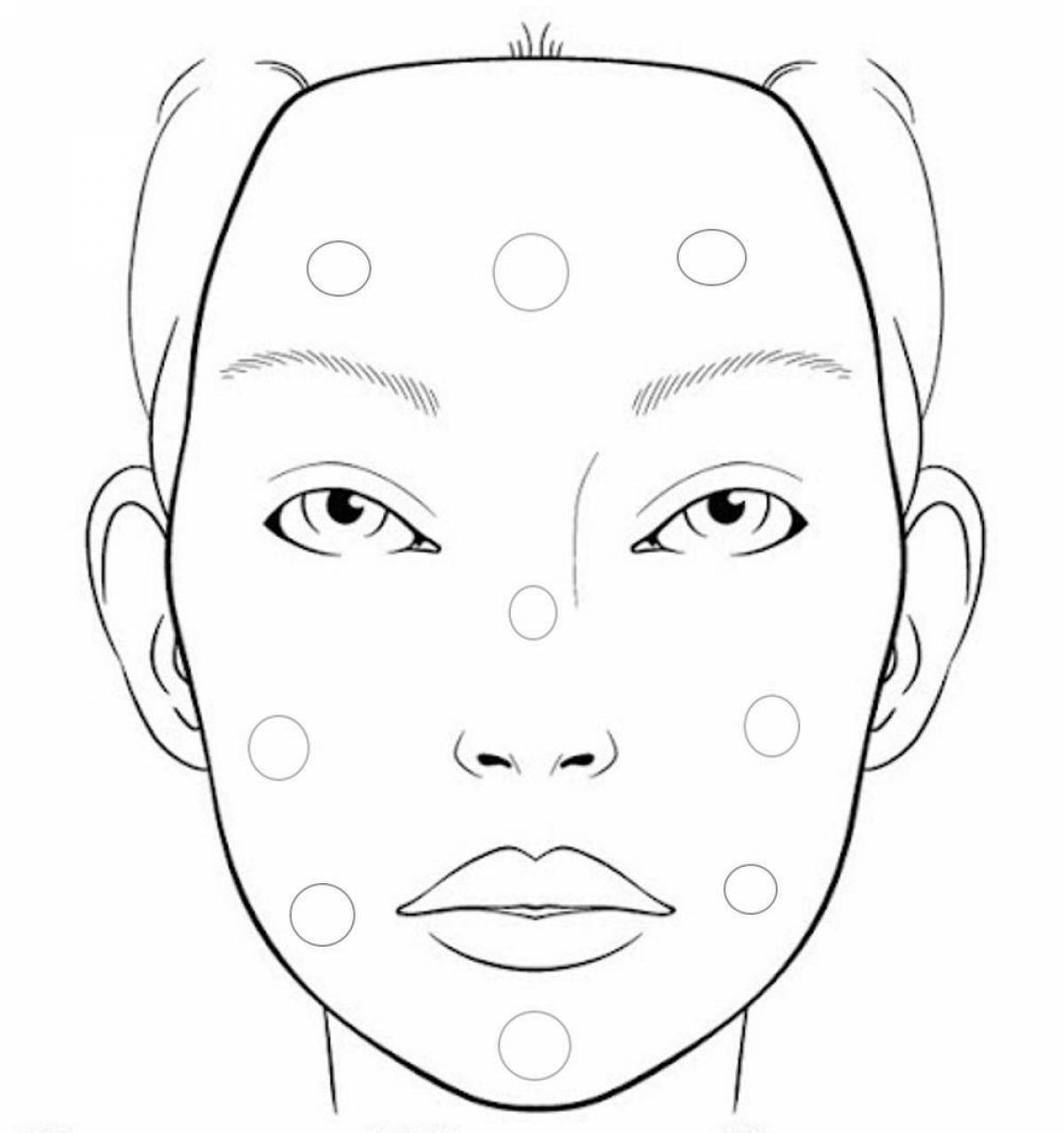 Mystic face coloring page