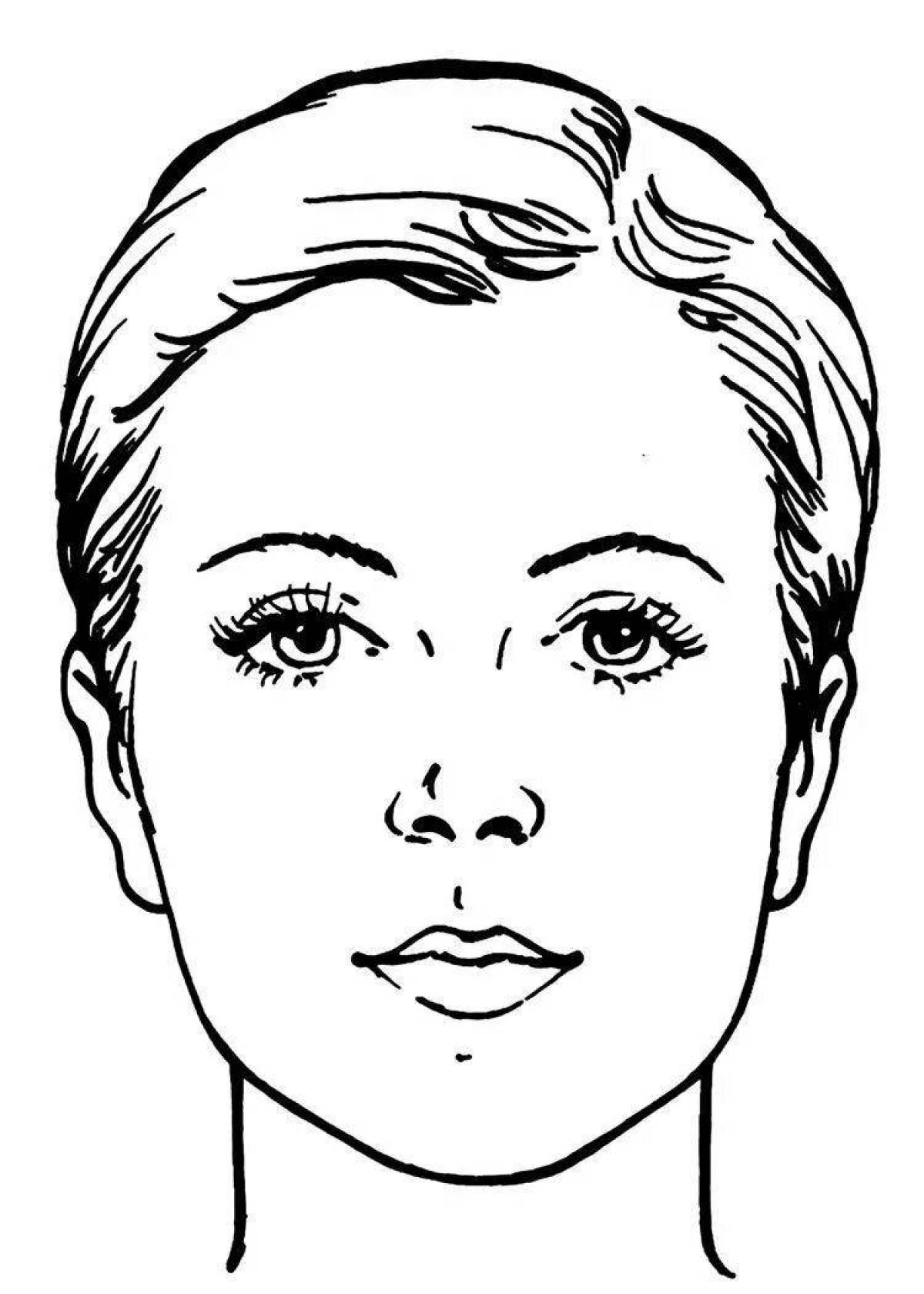 Awesome face coloring page