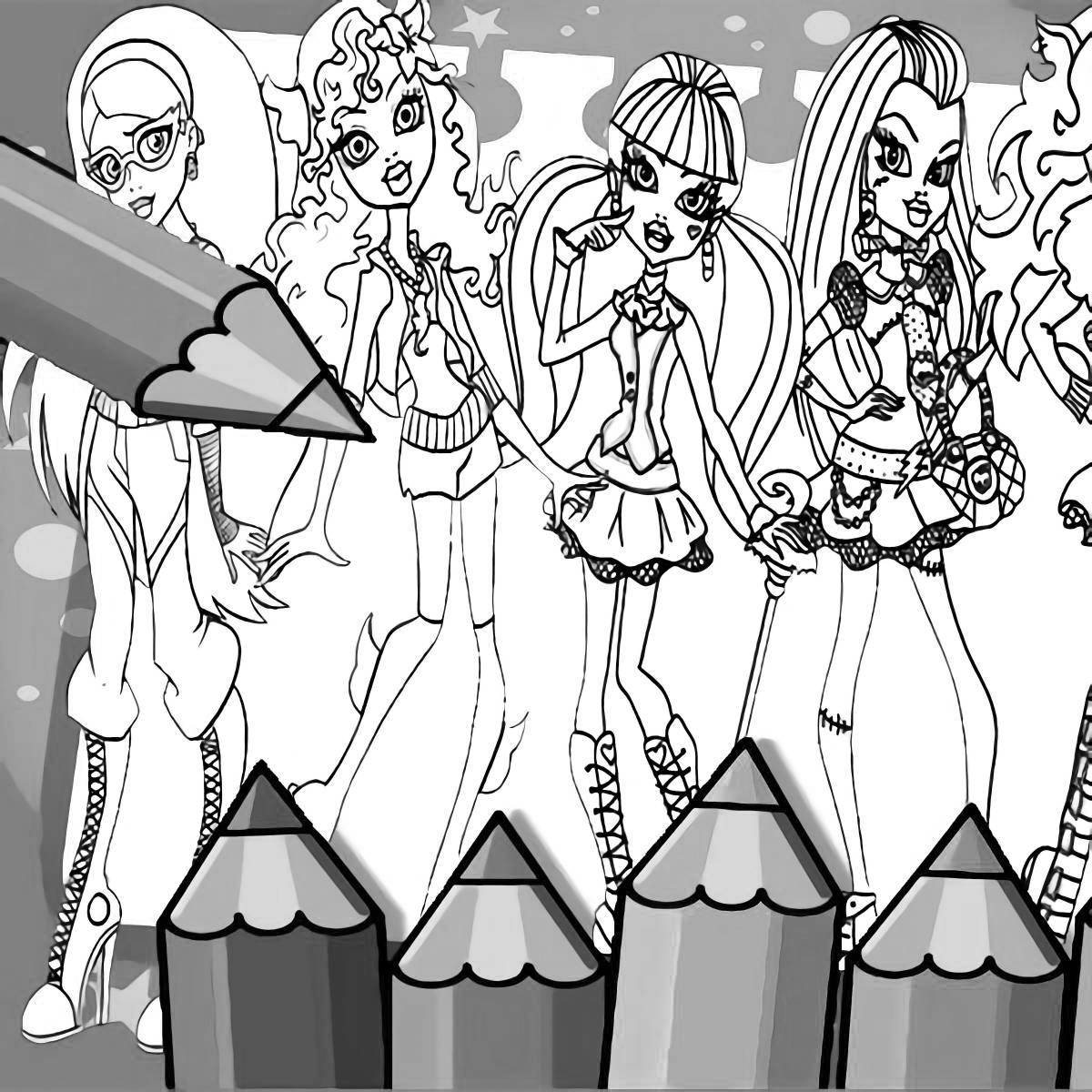 Monster high games coloring page