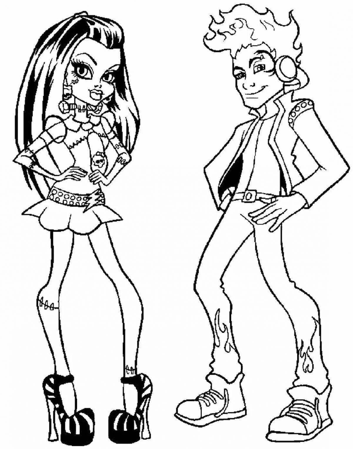 Charming monster high games coloring book
