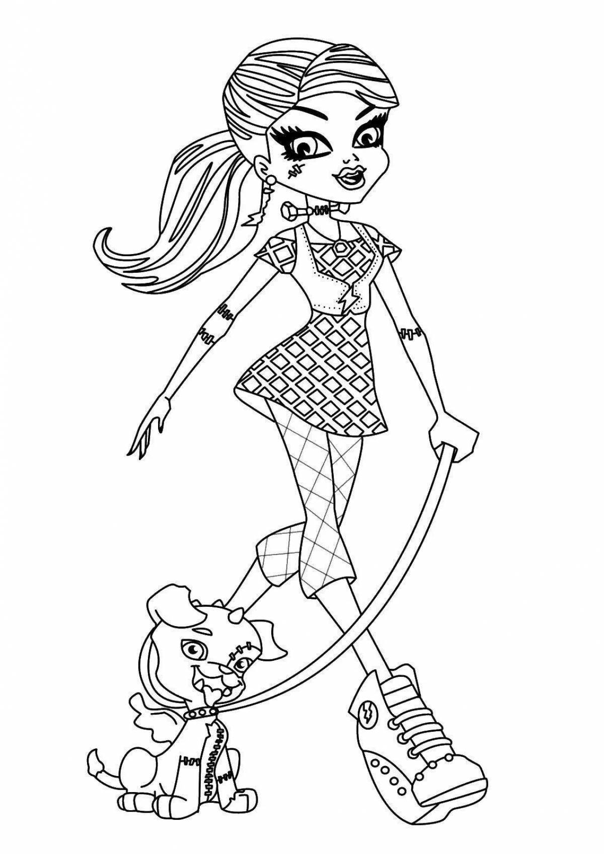 Exquisite coloring monster high games