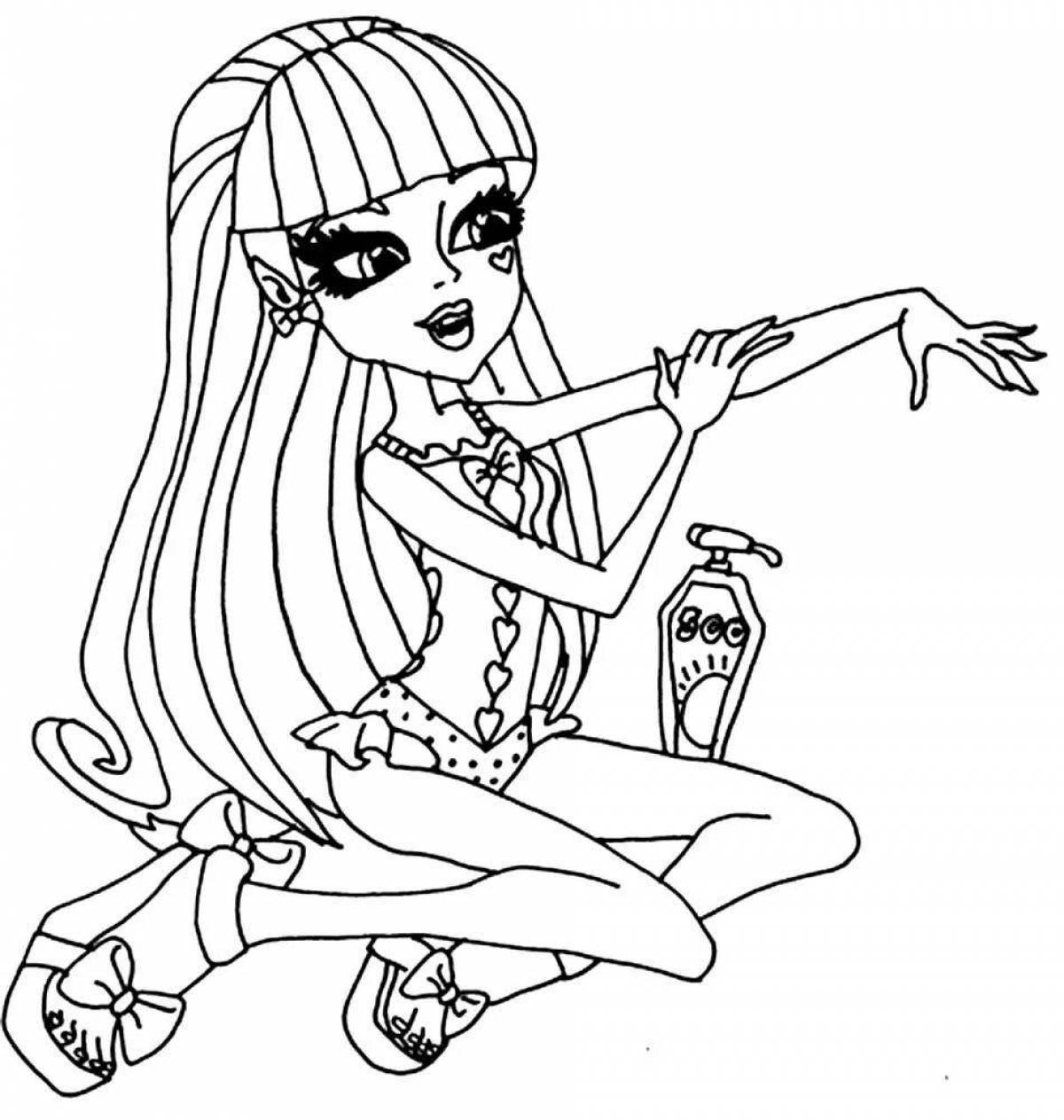 Unique monster high games coloring page