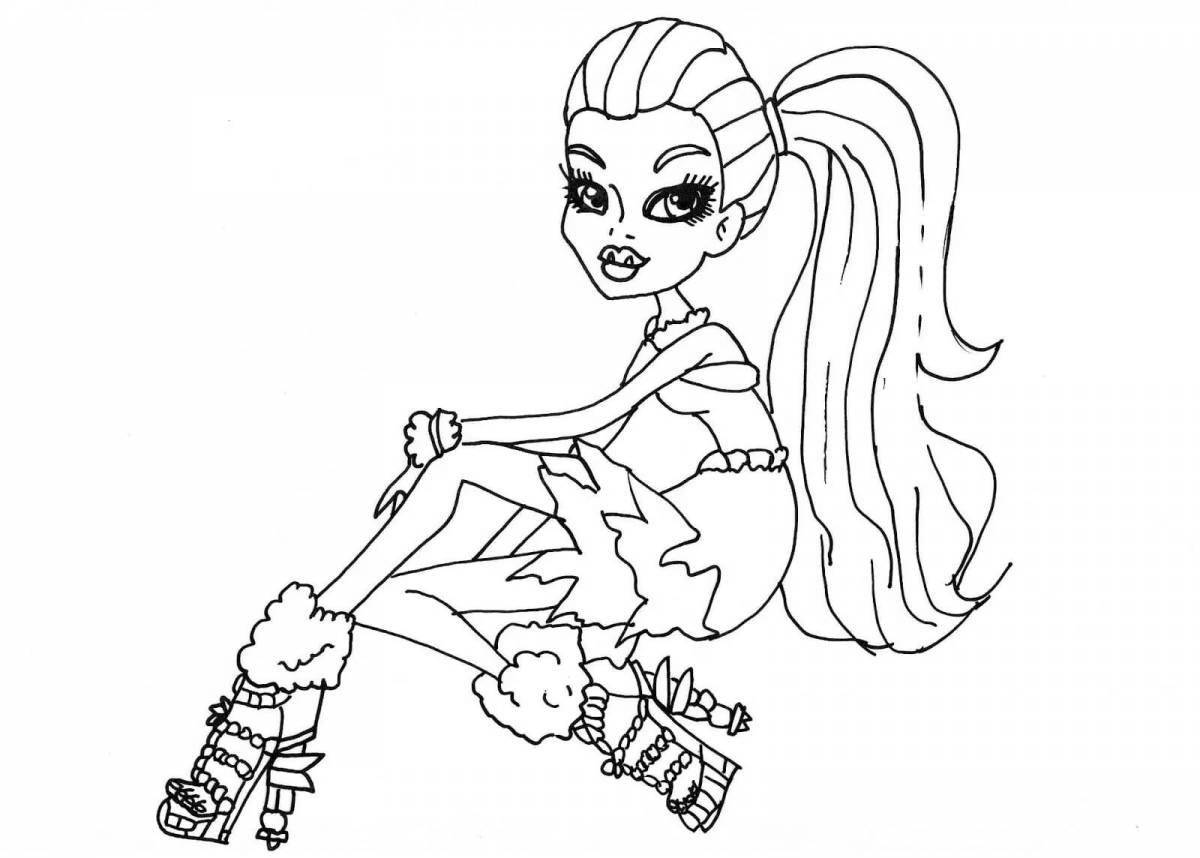 Monster high games glowing coloring pages
