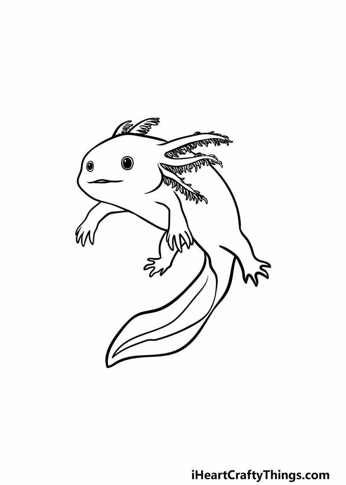 Wonderful axolotl coloring from minecraft