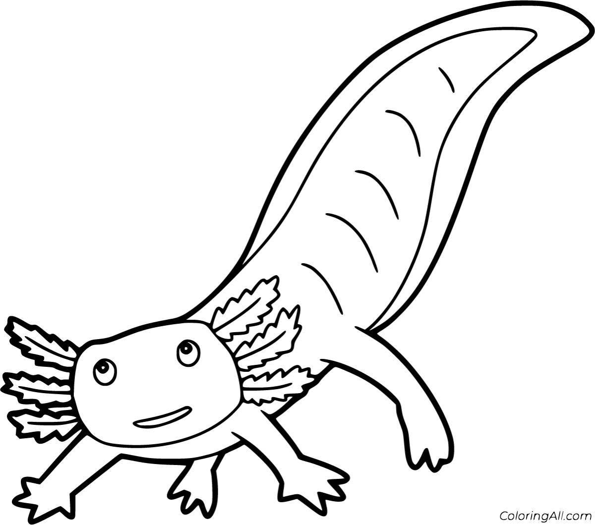 Photo Exquisite minecraft axolotl coloring book