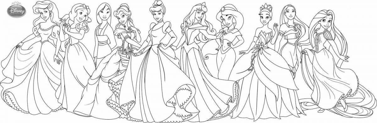 Disney princesses grand coloring game