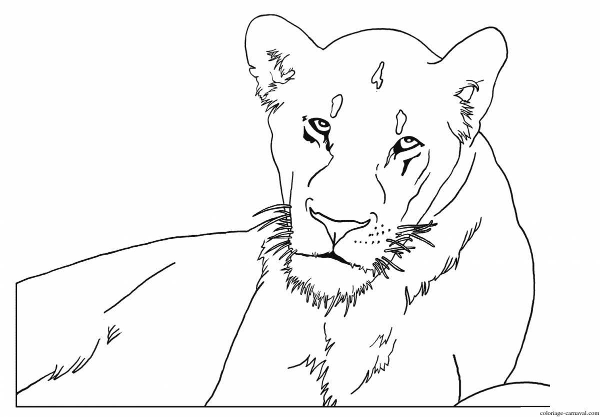 Royal lioness coloring page