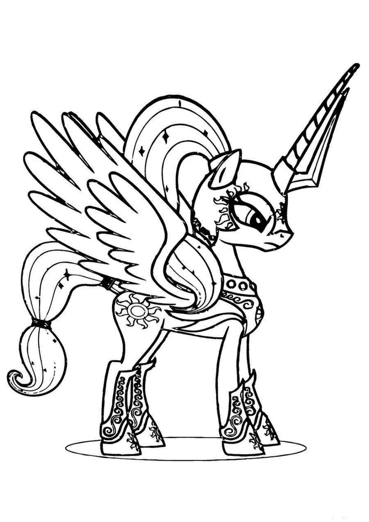 Royal coloring little pony celestia