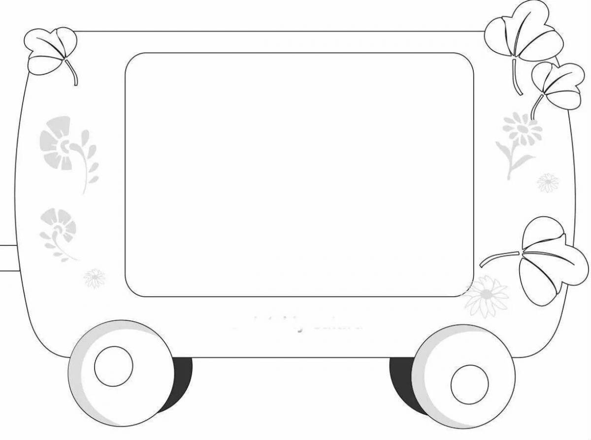 Joyful coloring trailer for kids