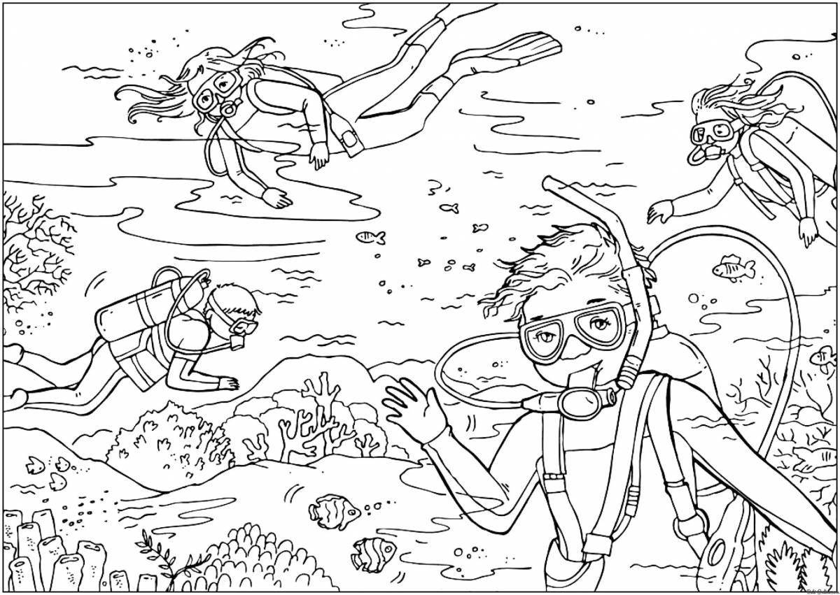 Photo Living drawing of the water world