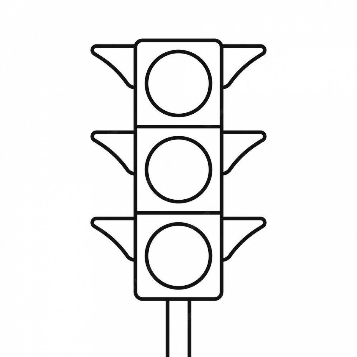Animated traffic light for pedestrians