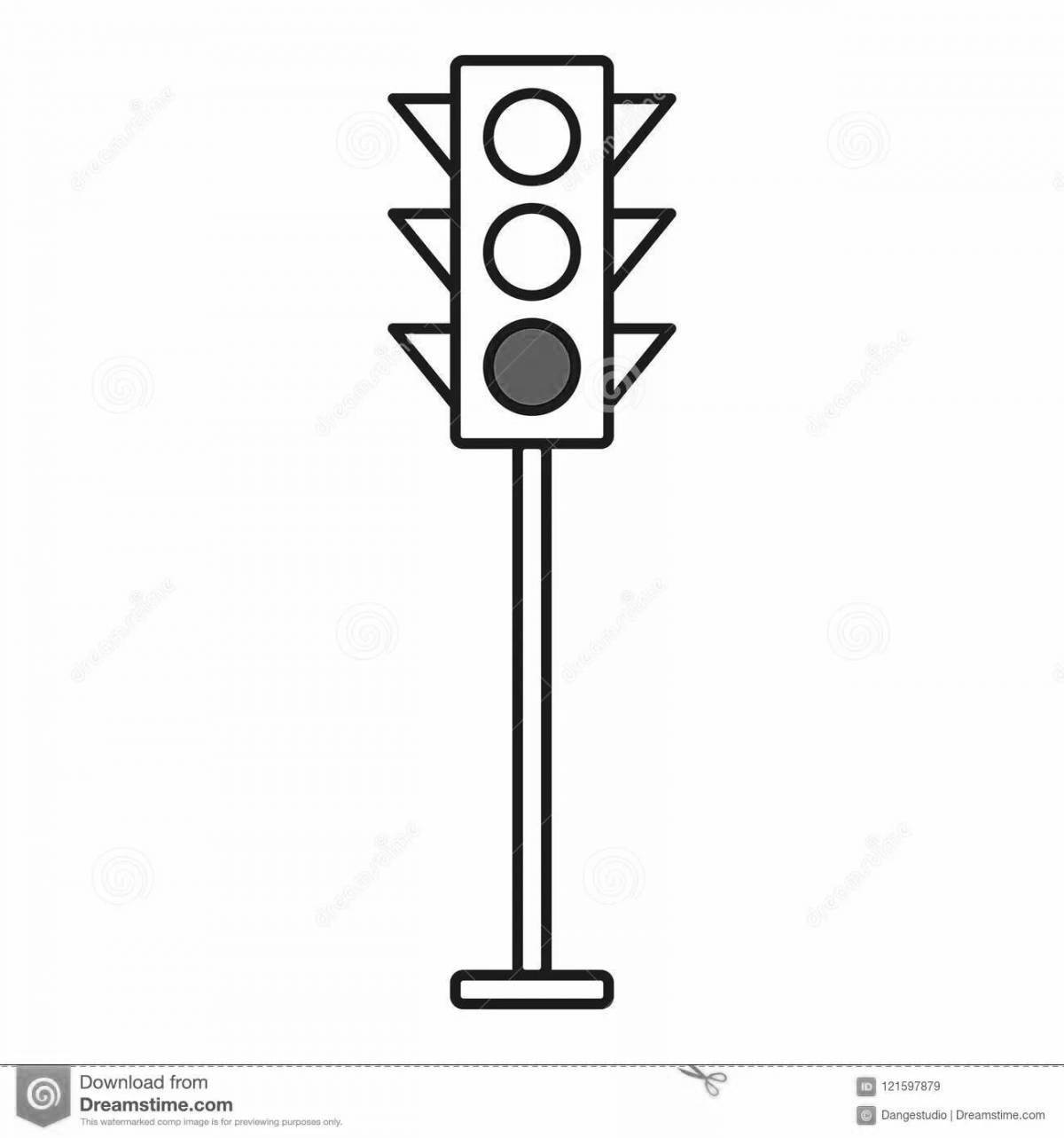 A fascinating traffic light for pedestrians