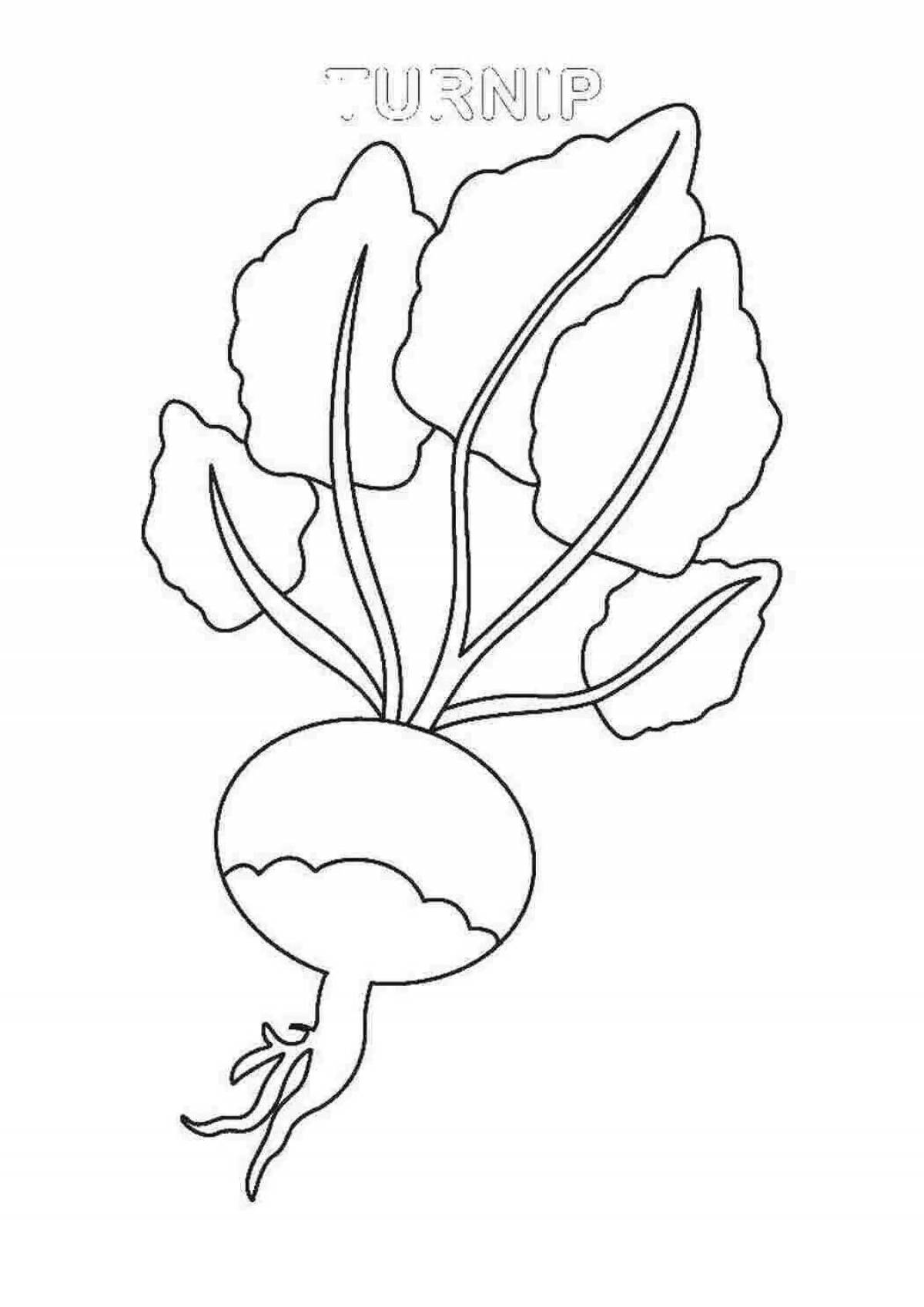 Animated tops and roots coloring page