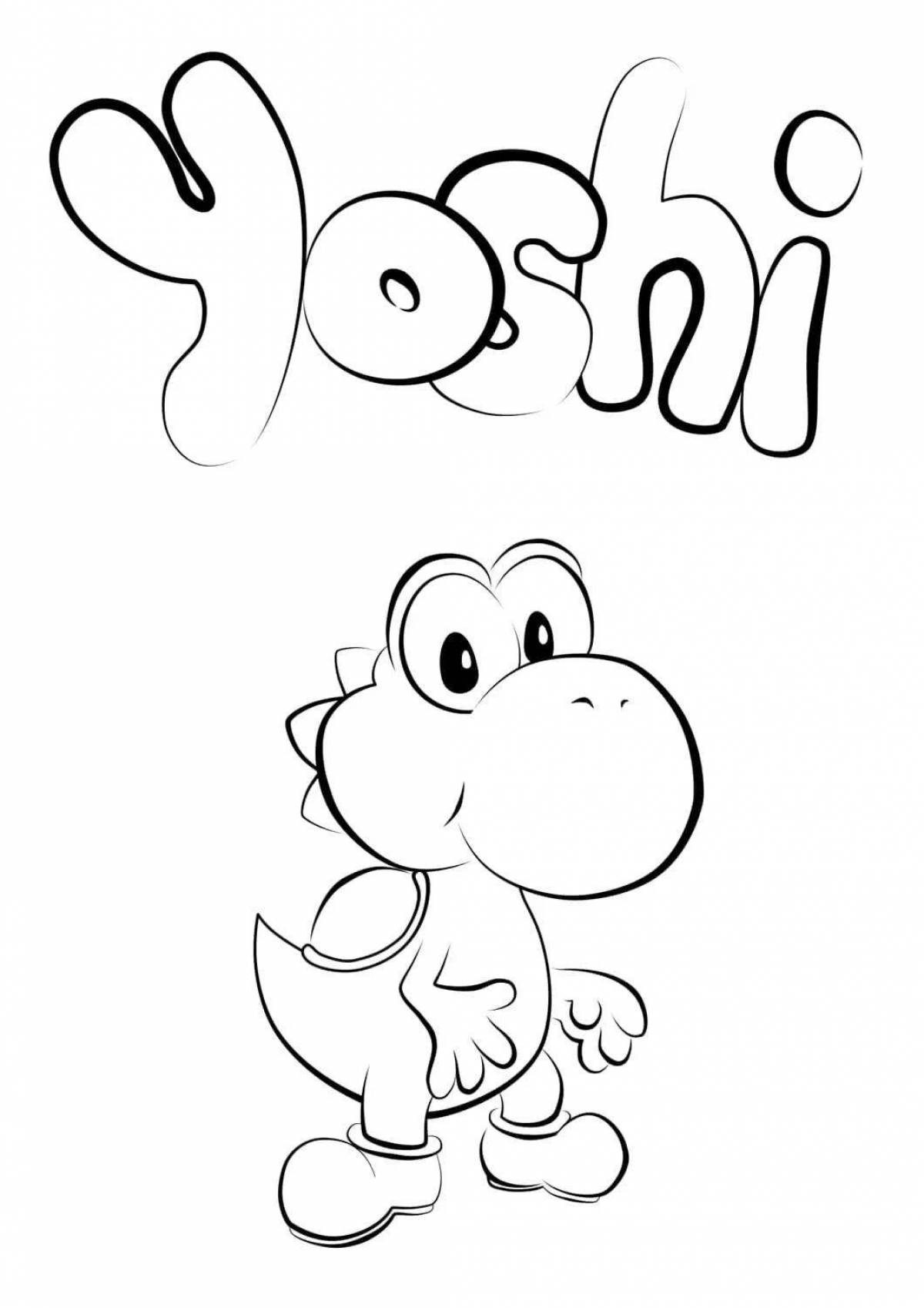 Delightful yoshi and lana coloring pages