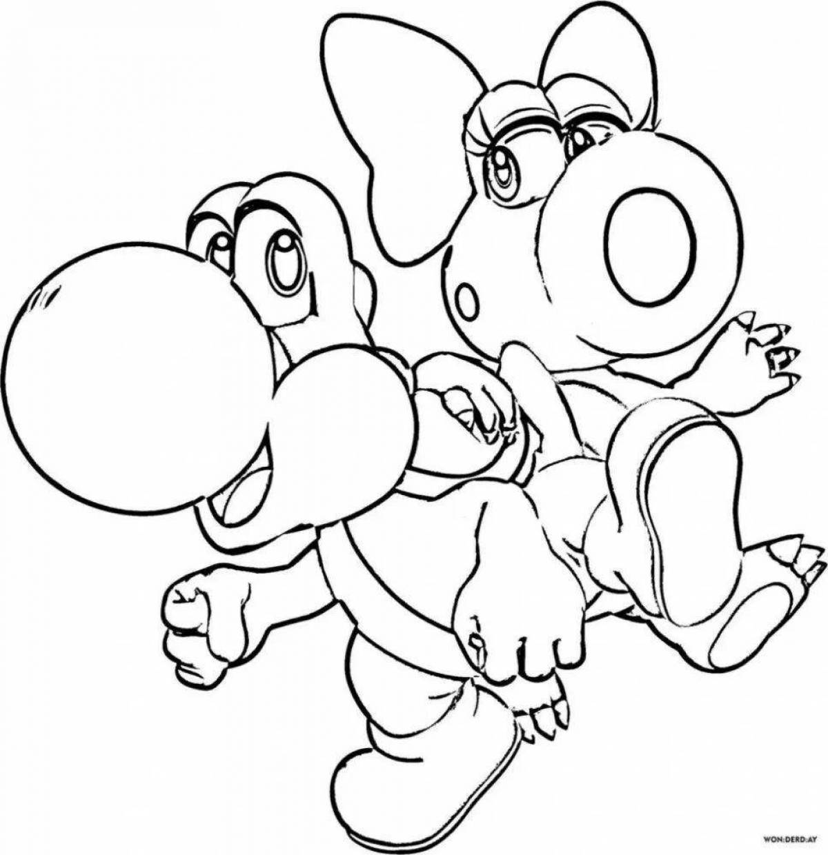 Rave yoshi and lana coloring