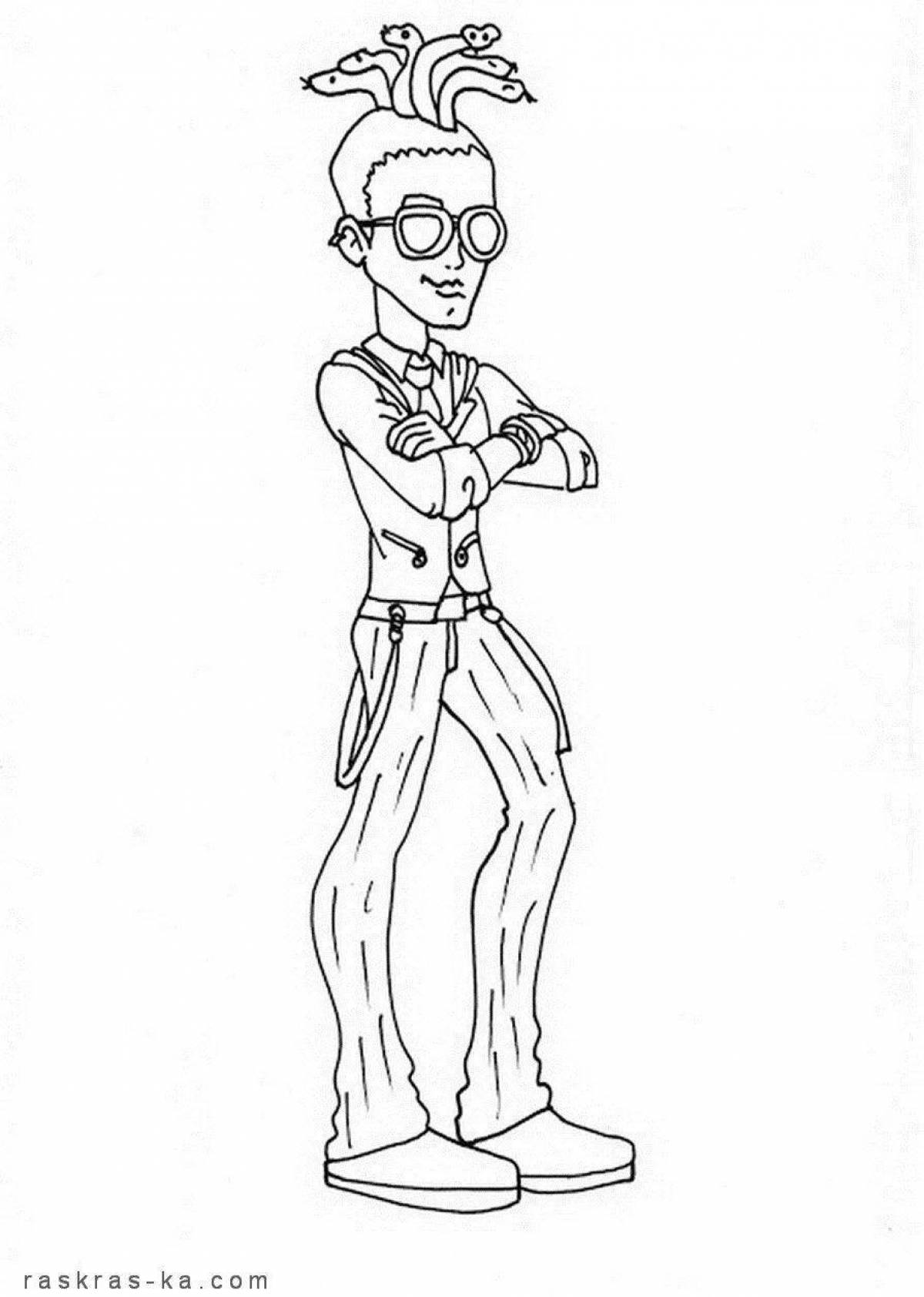 Cute monster high boys coloring pages