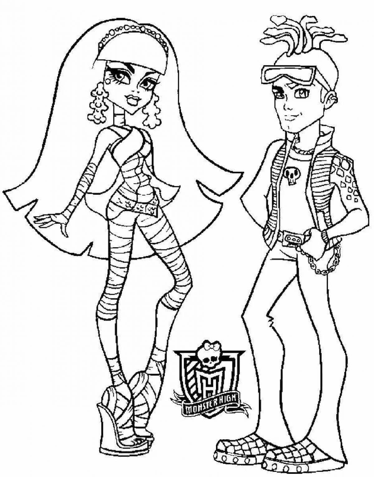 Great coloring monster high boys
