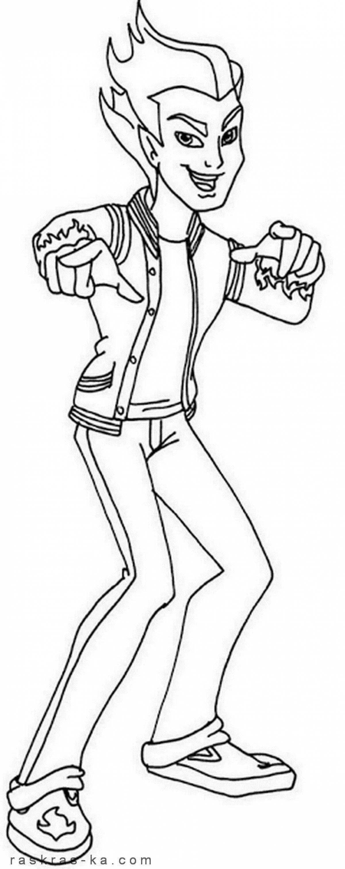 Monster high boys awesome coloring pages