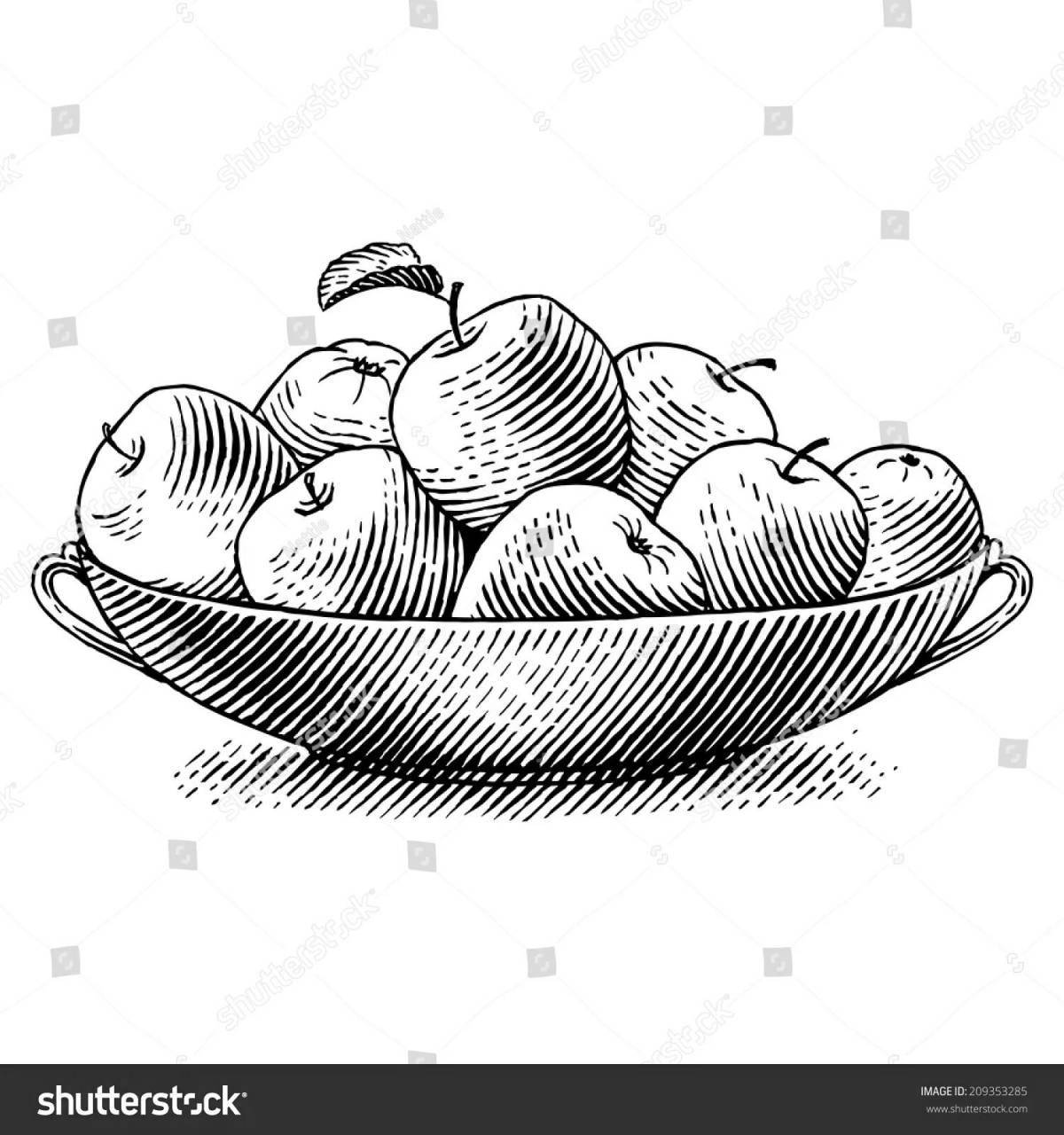 Apple invitation on a plate