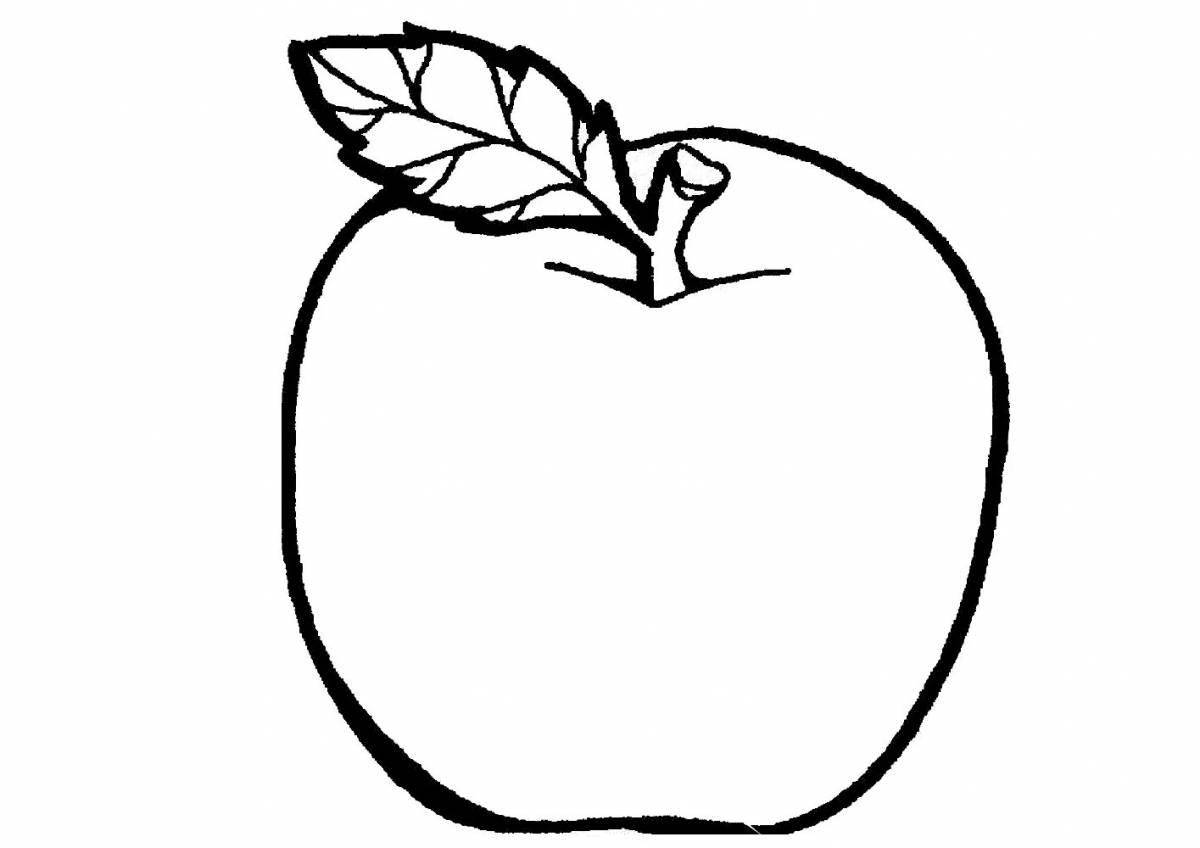 A tart apple on a plate