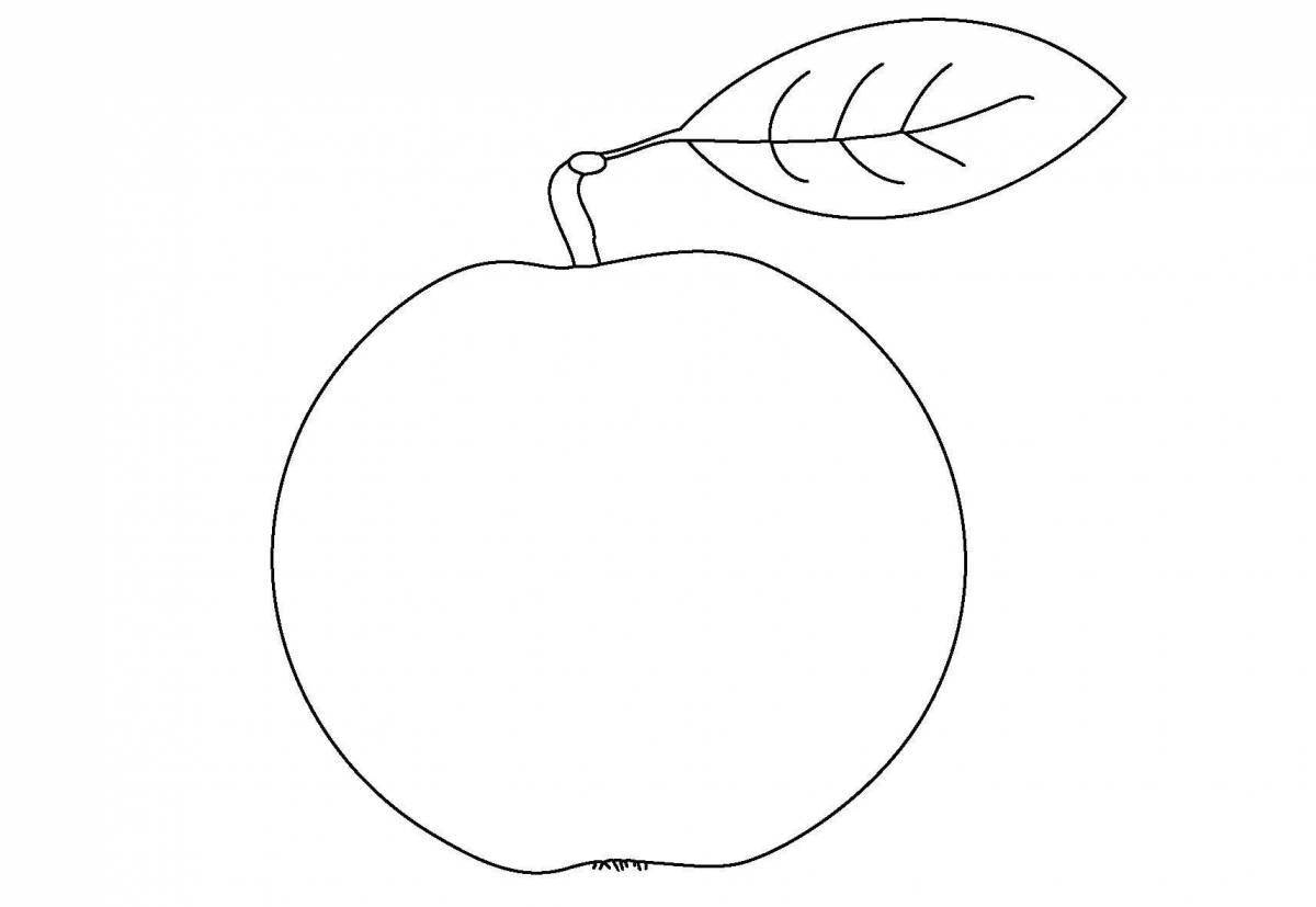 Эффектное контрастное яблоко на тарелке