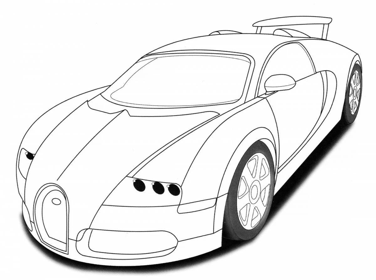 Exciting bugatti coloring book for kids