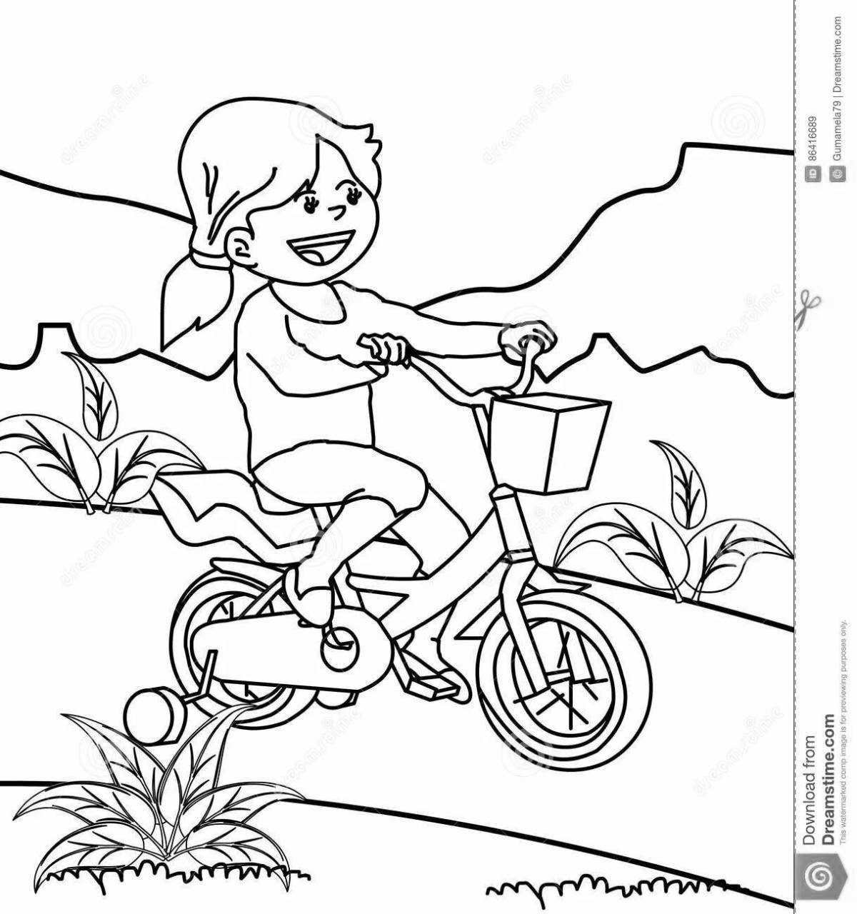 Девочка на велосипеде #3