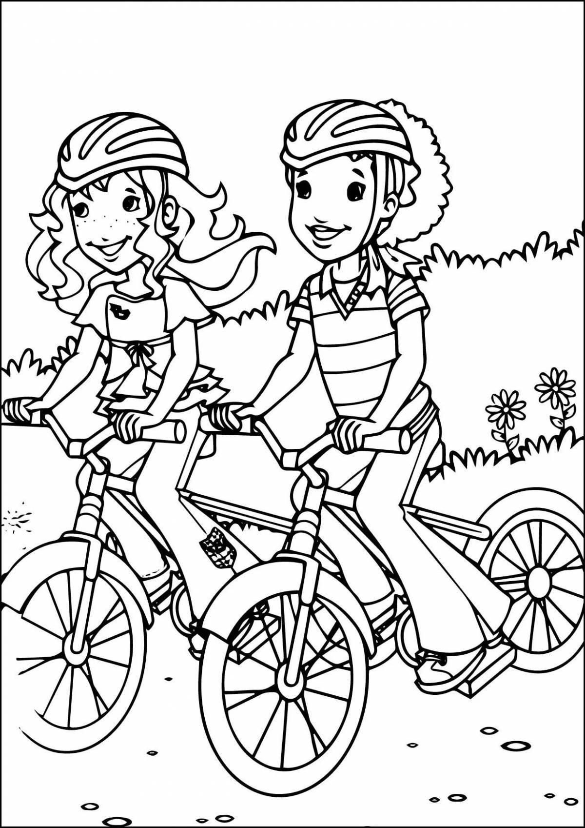 Девочка на велосипеде #4