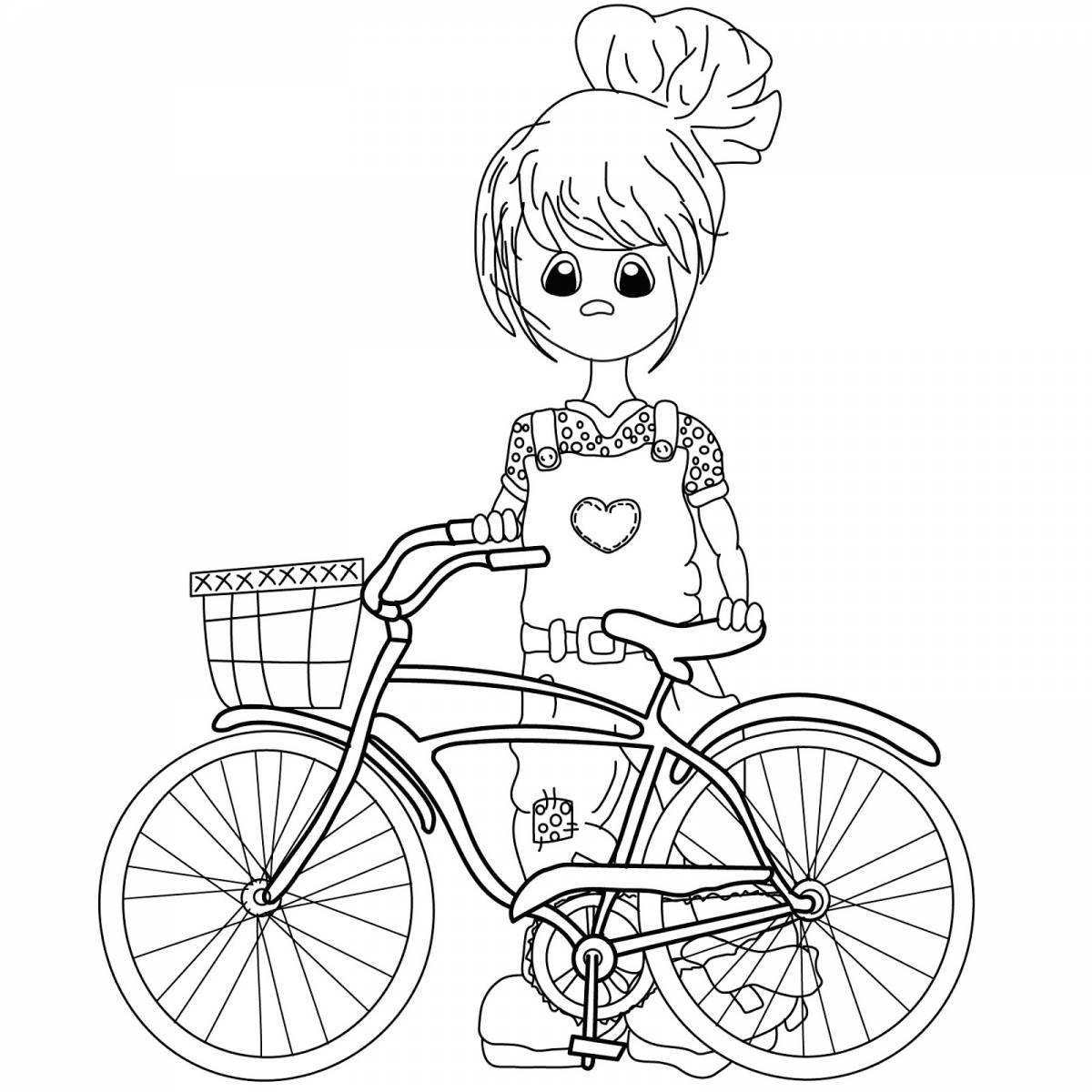 Девочка на велосипеде #7