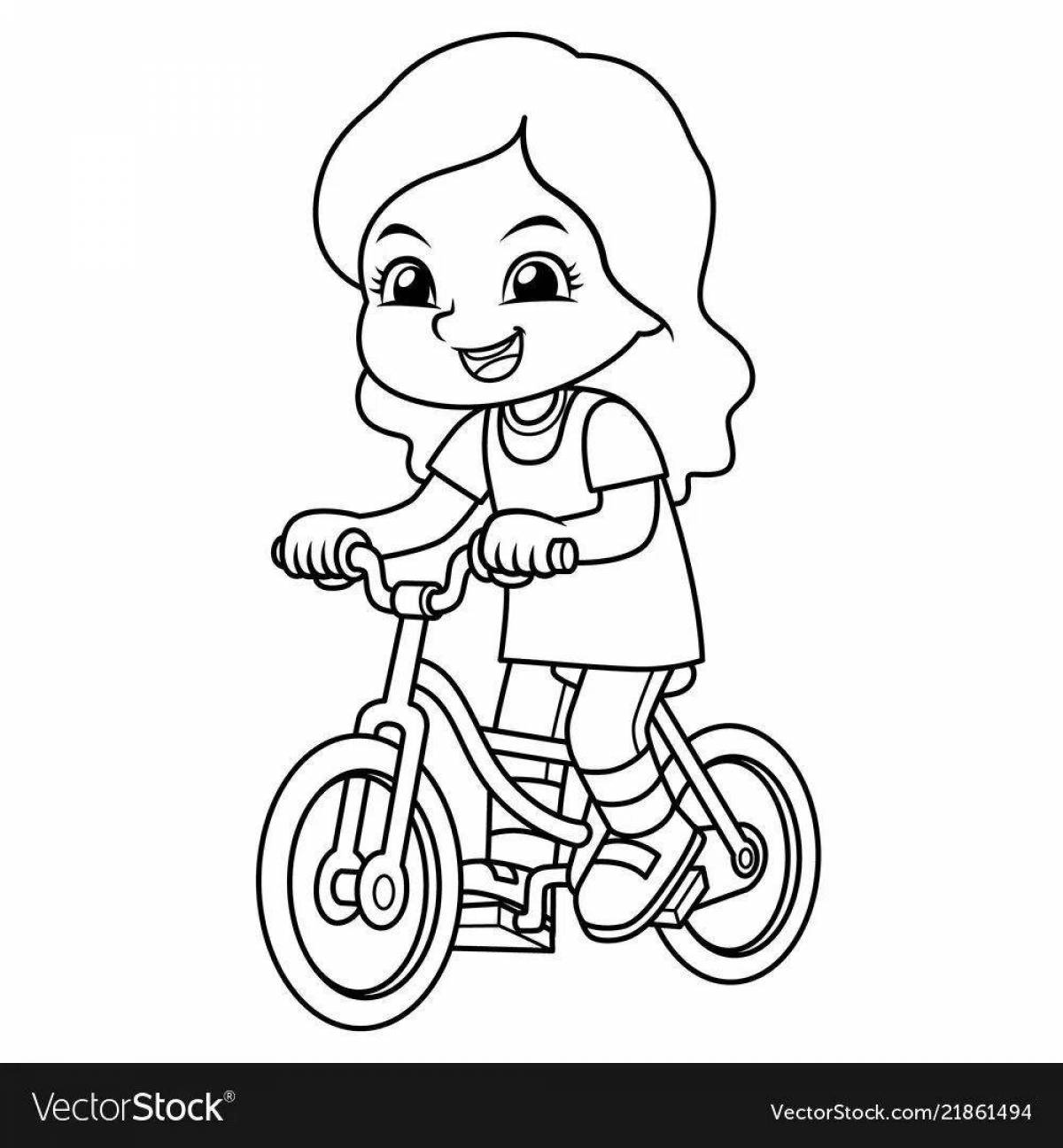 Девочка на велосипеде #8