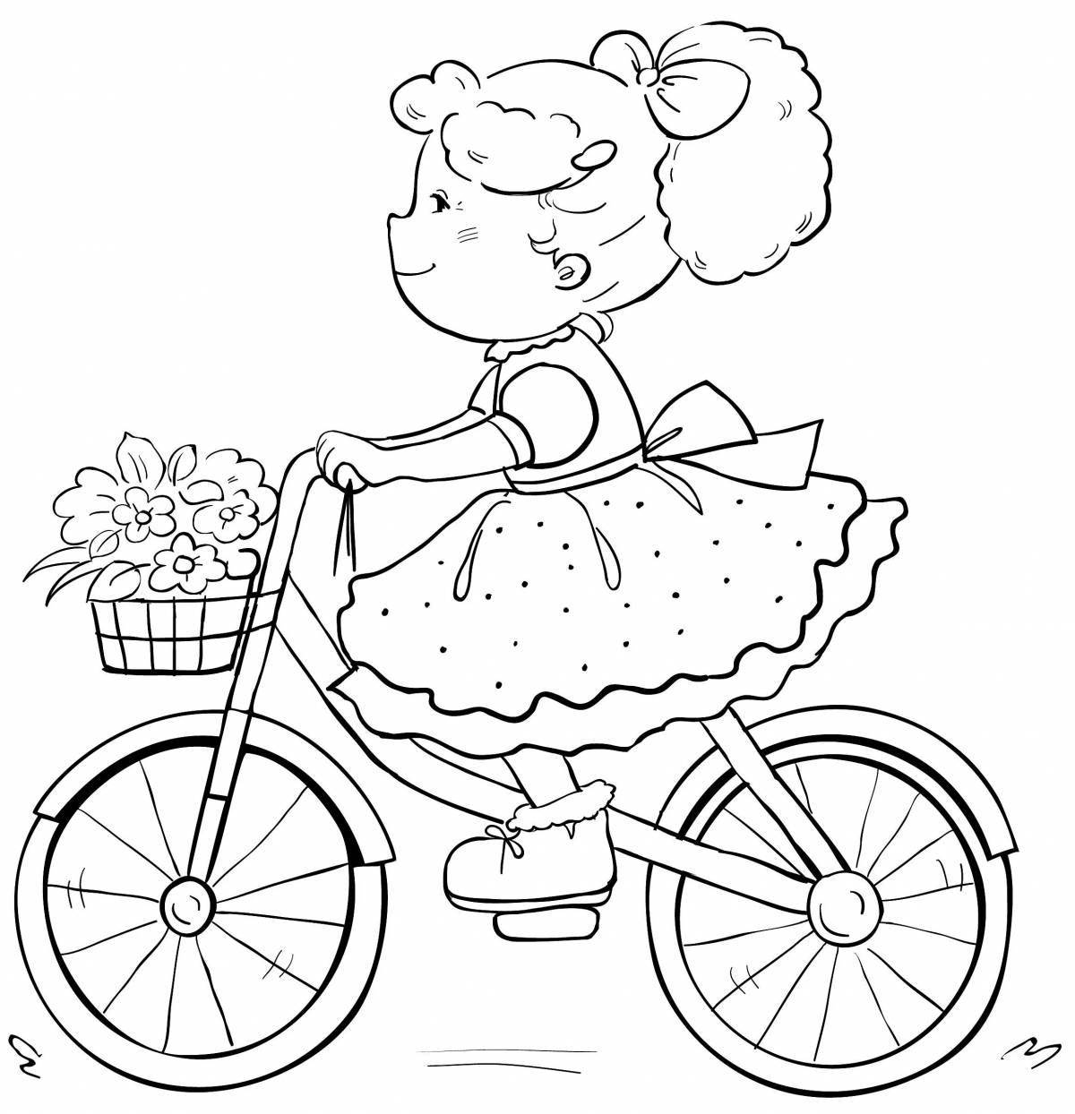 Девочка на велосипеде #11