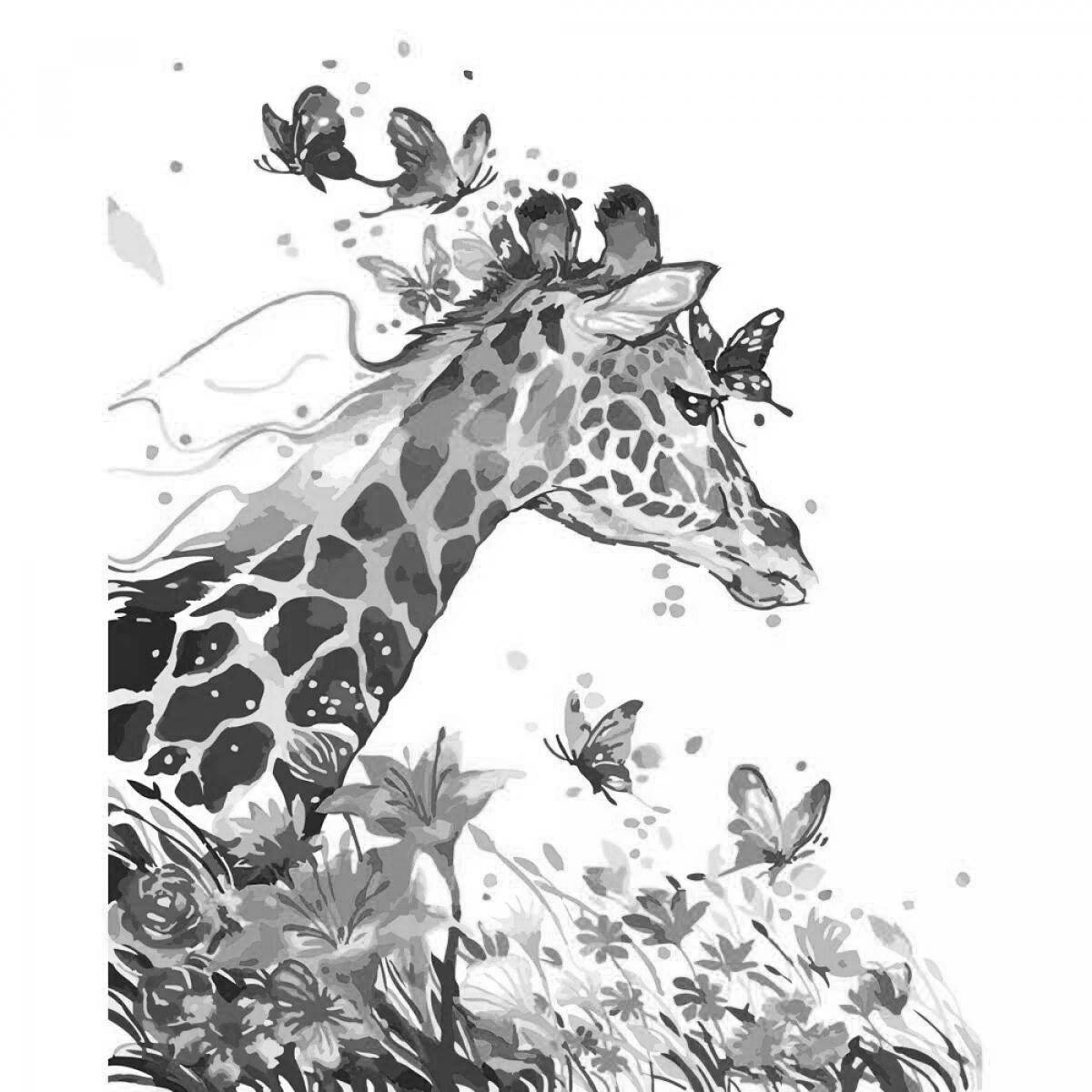Exquisite giraffe coloring by numbers