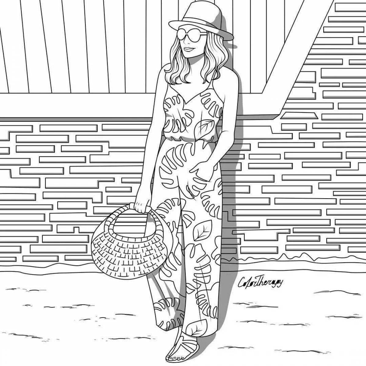 Creative modern coloring book for adults