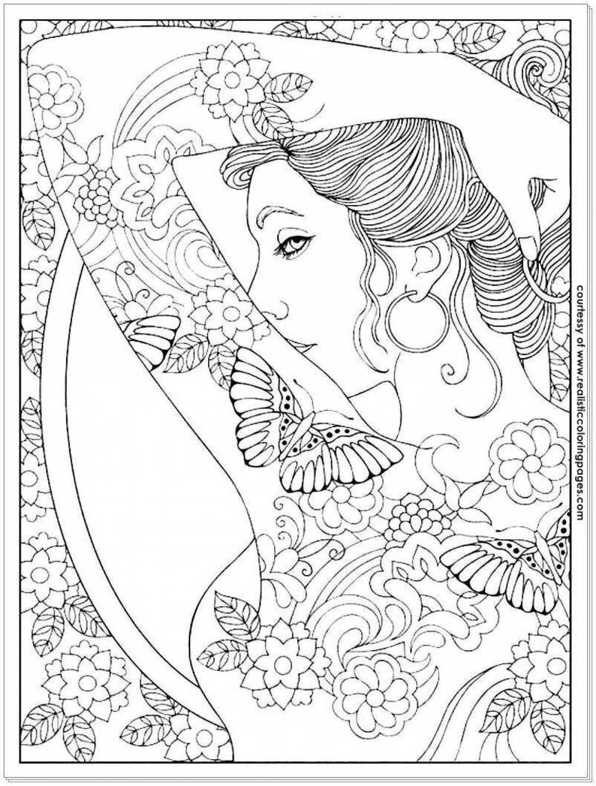 Artful modern coloring for adults