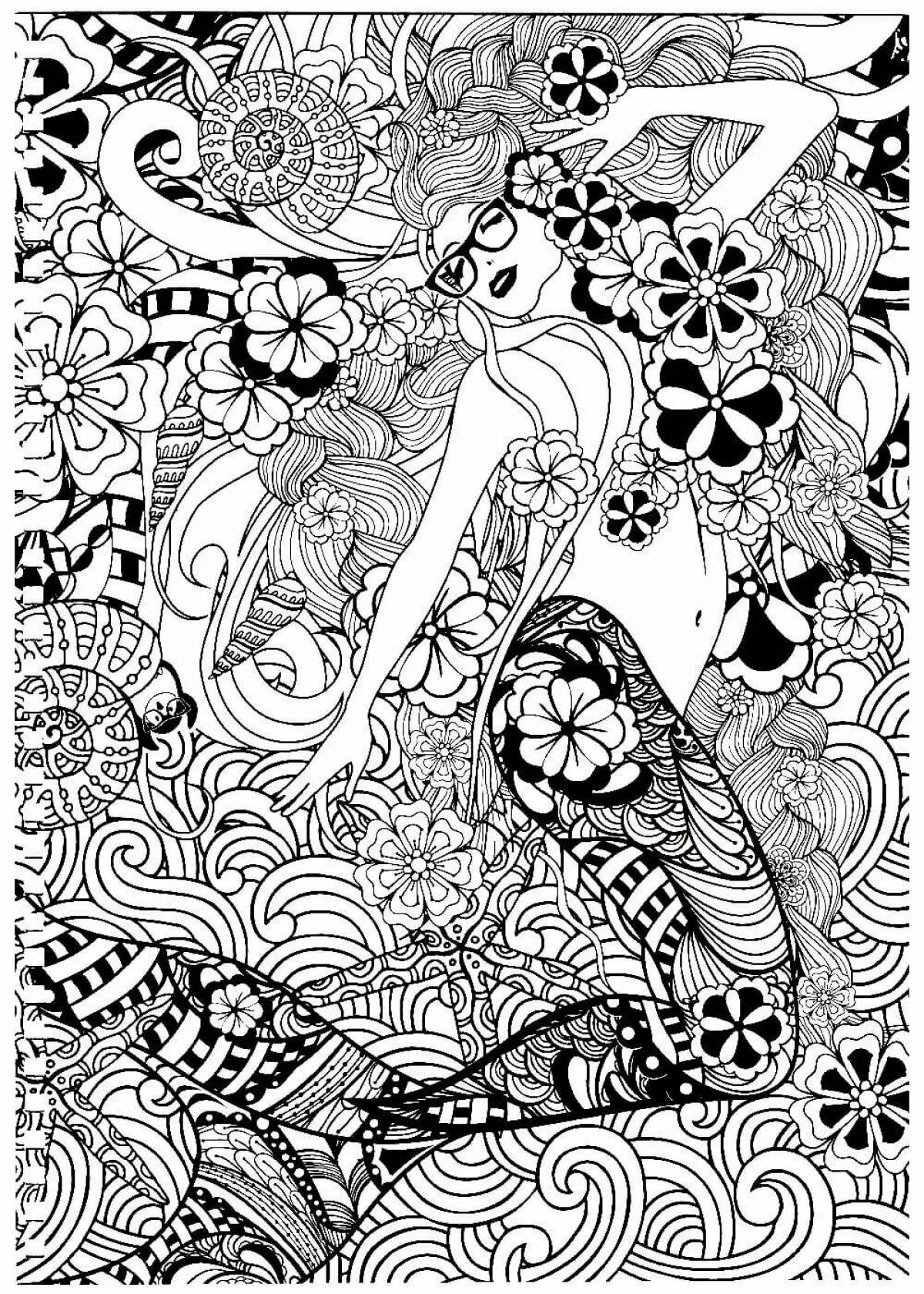 Adorable coloring book modern for adults