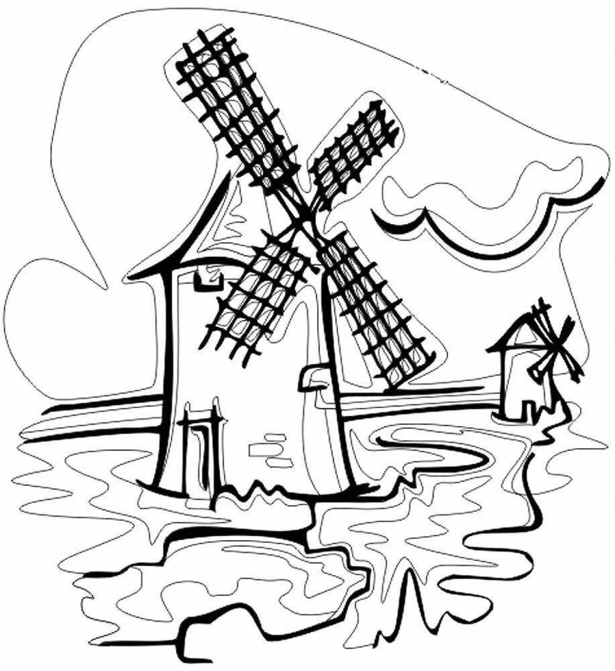 Coloured windmill for kids