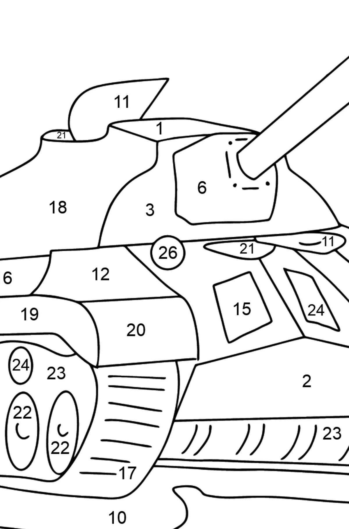 Amazing tank coloring page