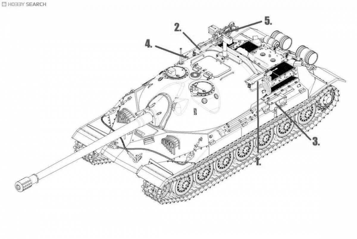 Раскраска величественный танк