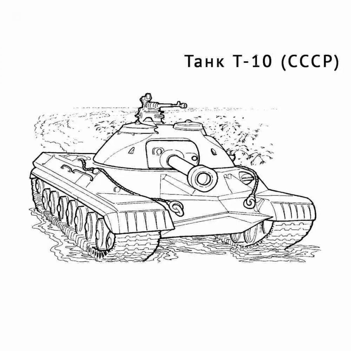 Radiant tank coloring page