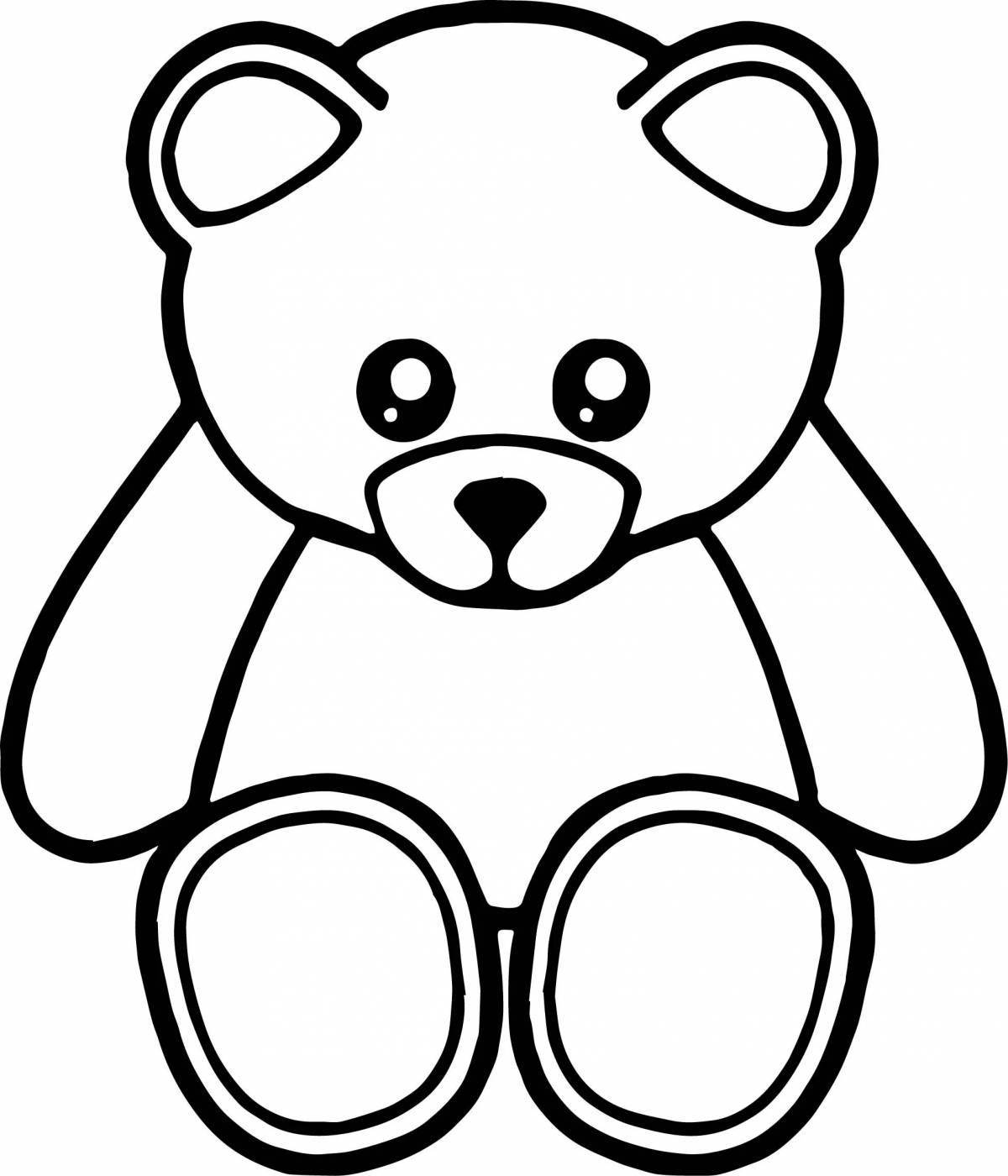 Sunny teddy bear coloring page