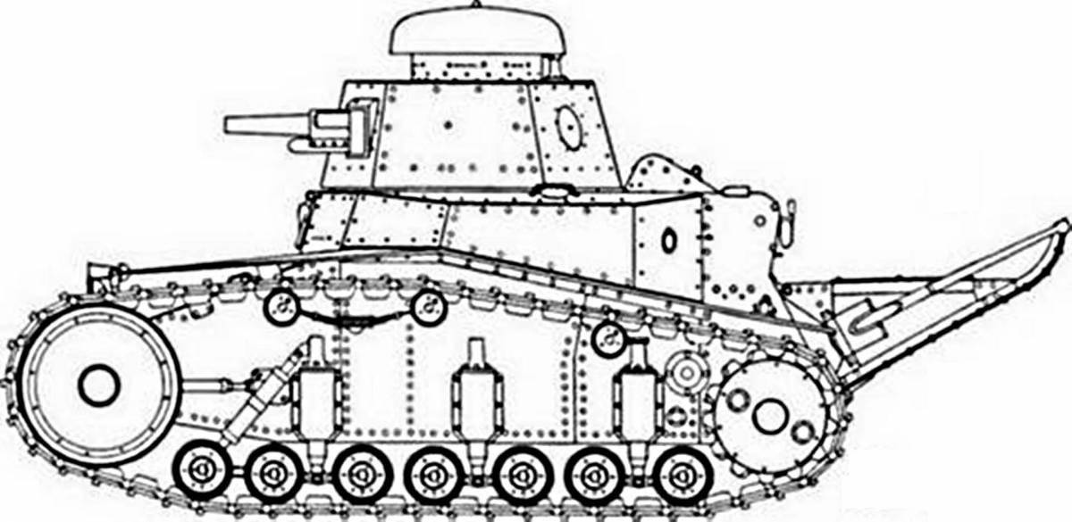 Мс кв. Танк МС 1 вид сбоку. МС 1 сбоку танк Геранд. Т18 мс1 боковые проекции. Т-18 вид сбоку.