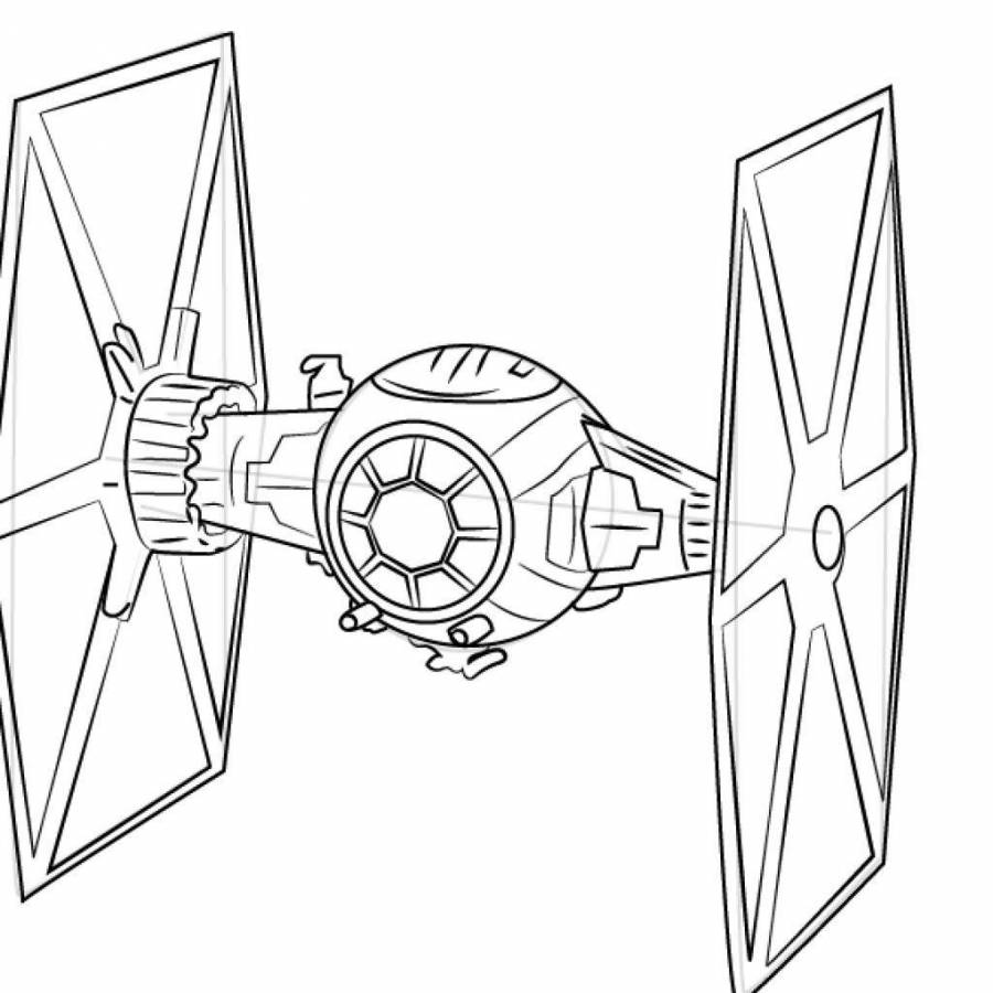 Корабль из звездных войнов нарисовать
