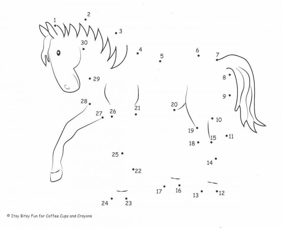 Как нарисовать из цифр лошадь
