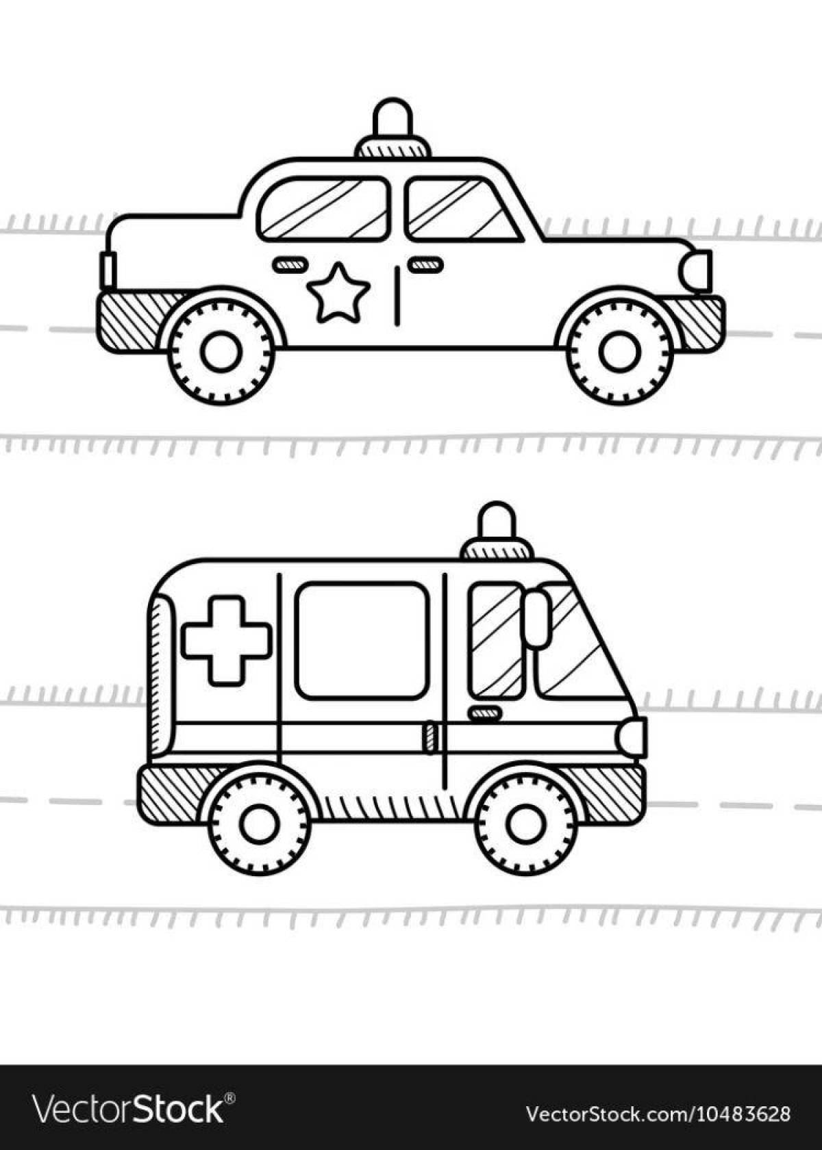 Special Purpose Vehicles Playful Coloring Page